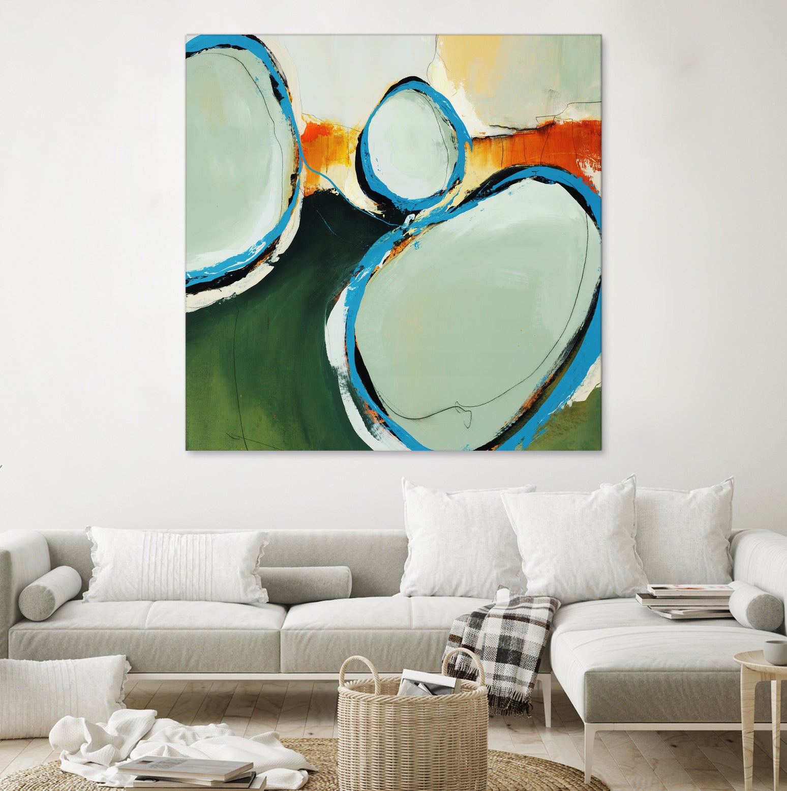 On The Set by Daleno Art on GIANT ART - orange abstract