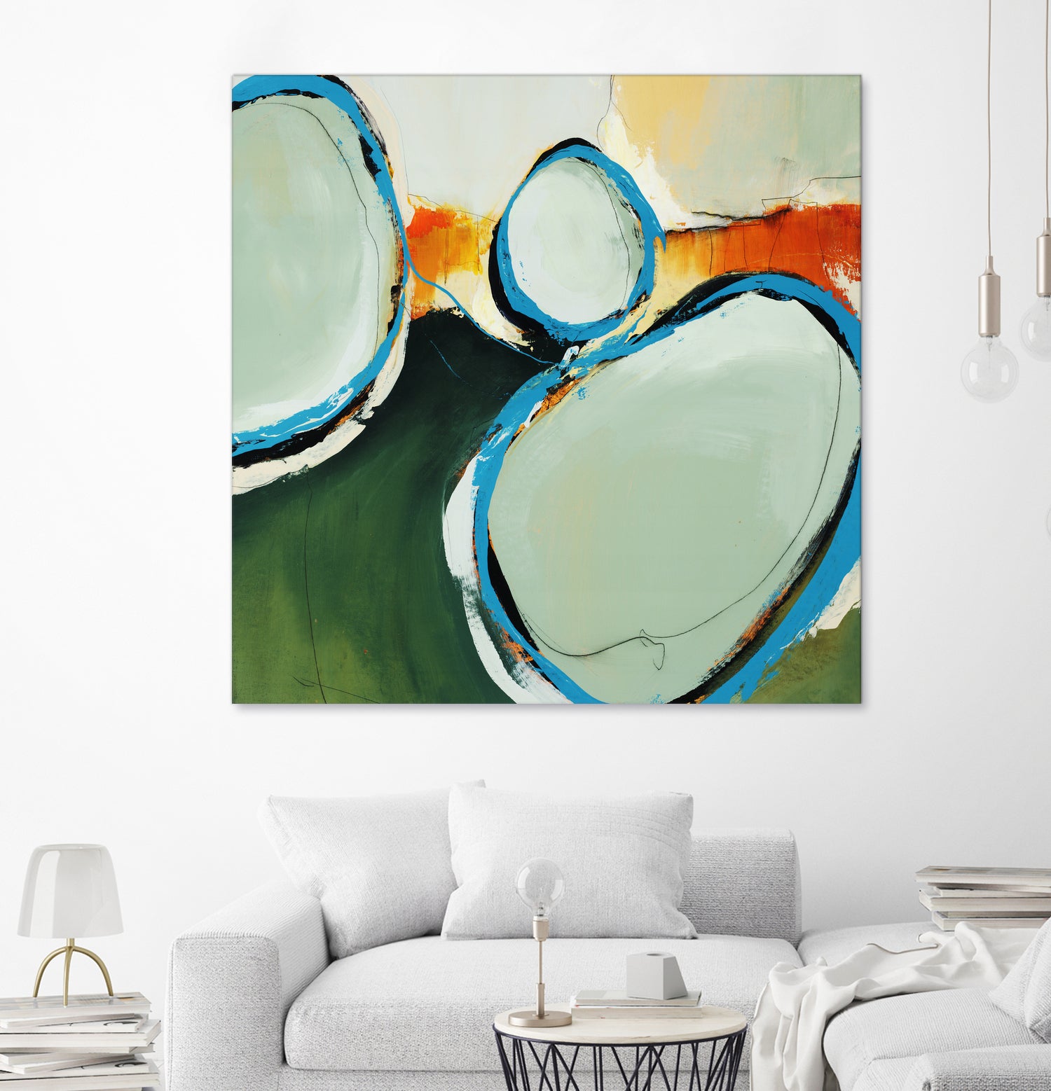 On The Set by Daleno Art on GIANT ART - orange abstract