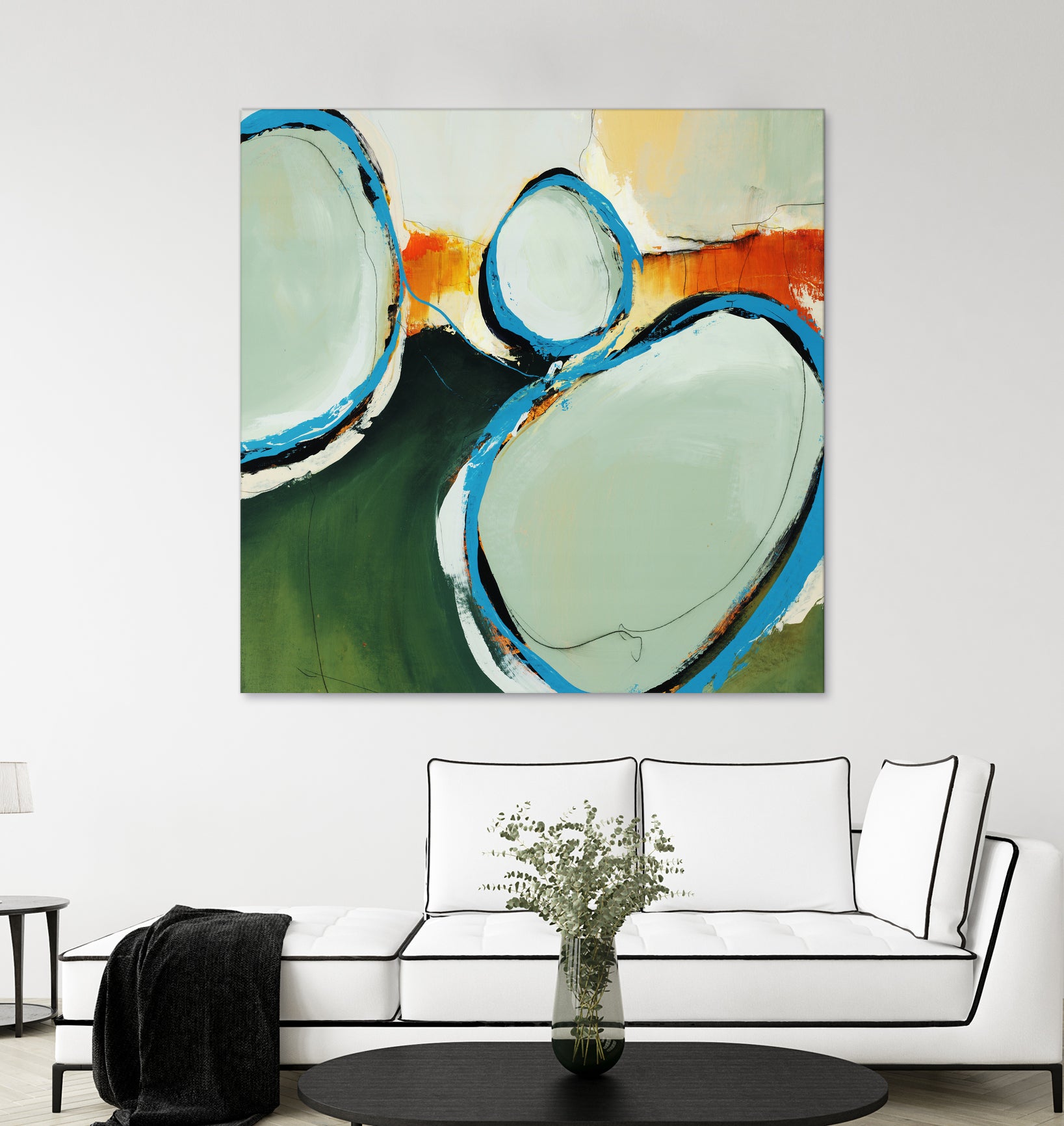 On The Set by Daleno Art on GIANT ART - orange abstract