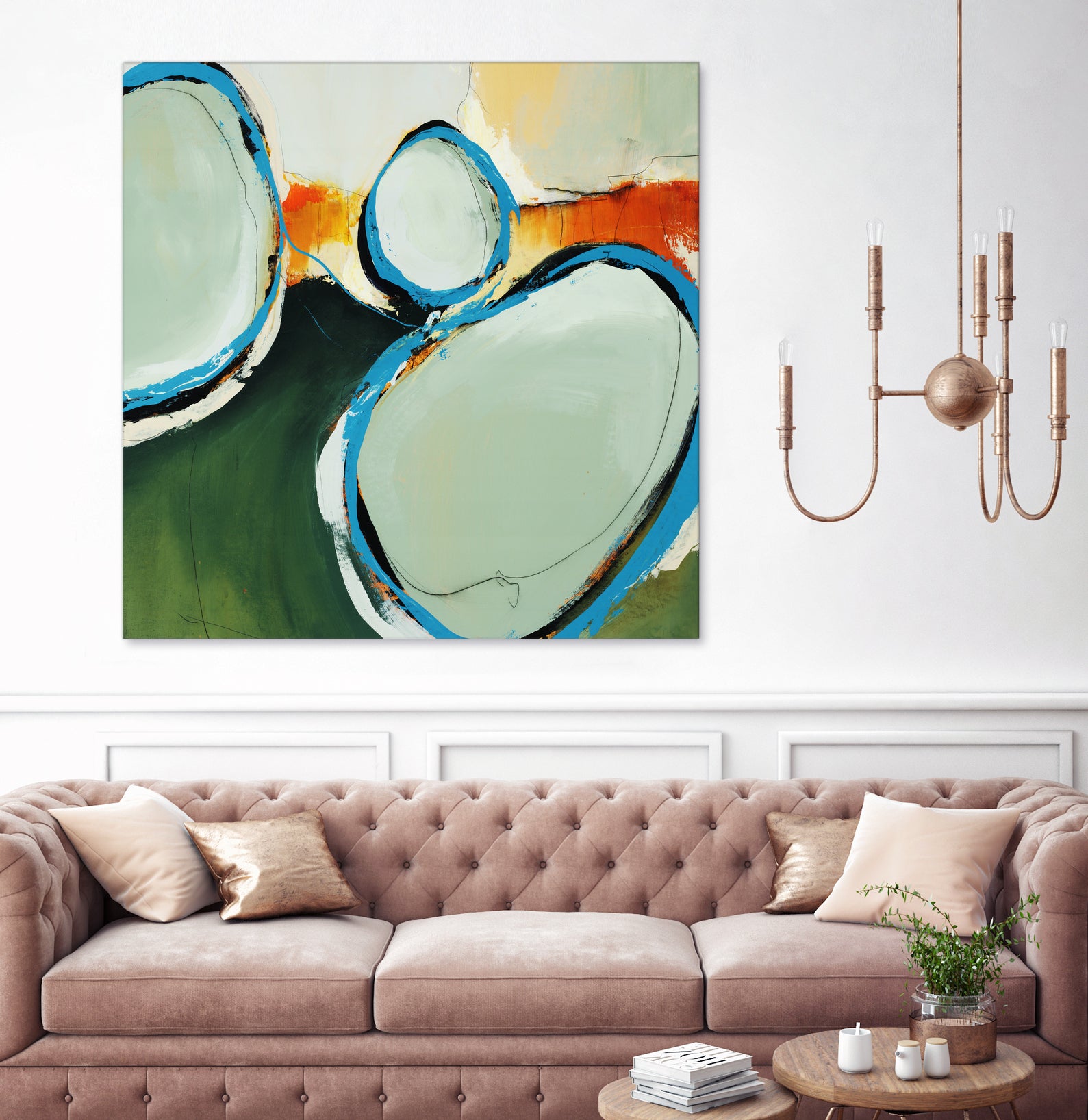 On The Set by Daleno Art on GIANT ART - orange abstract