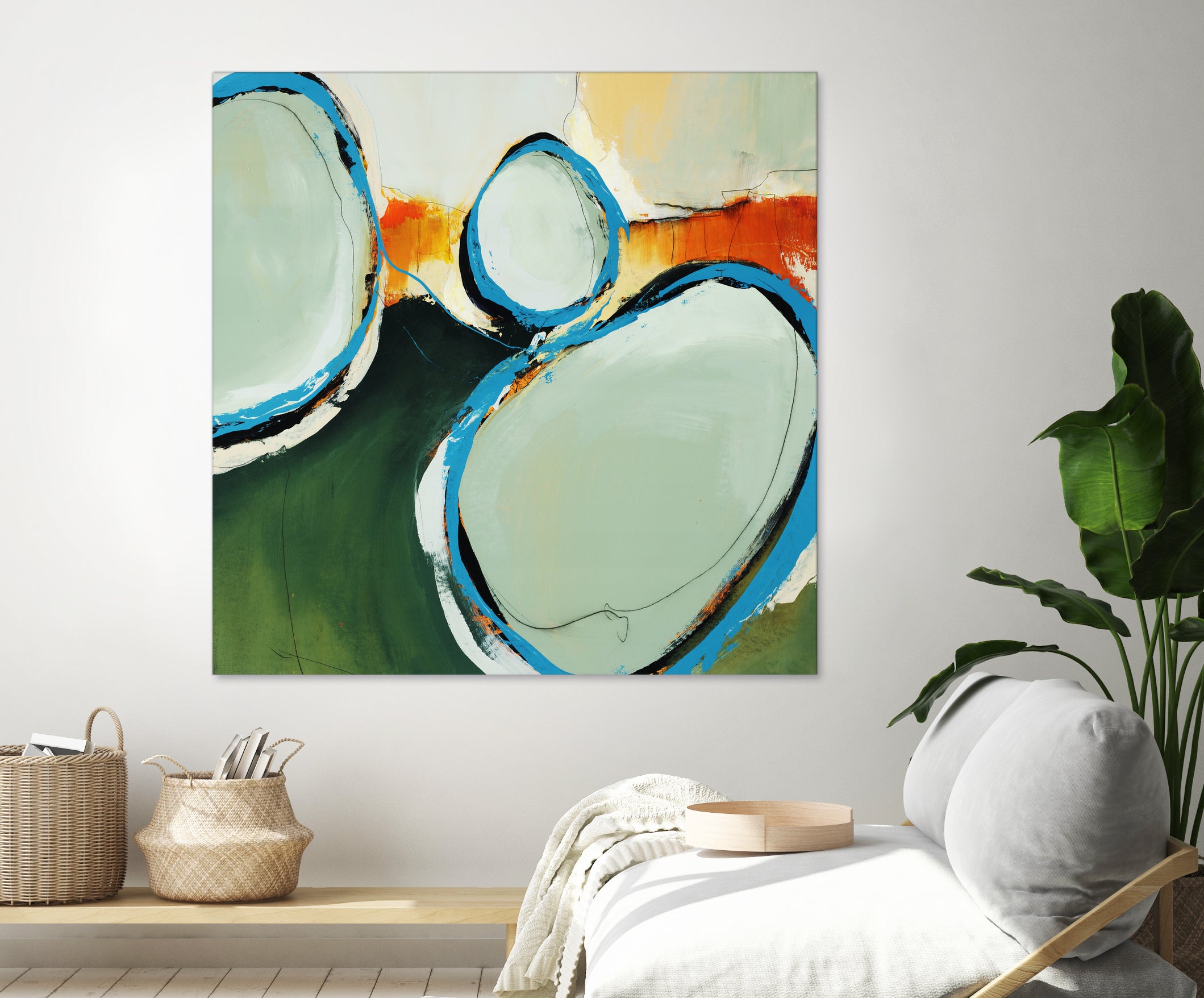 On The Set by Daleno Art on GIANT ART - orange abstract