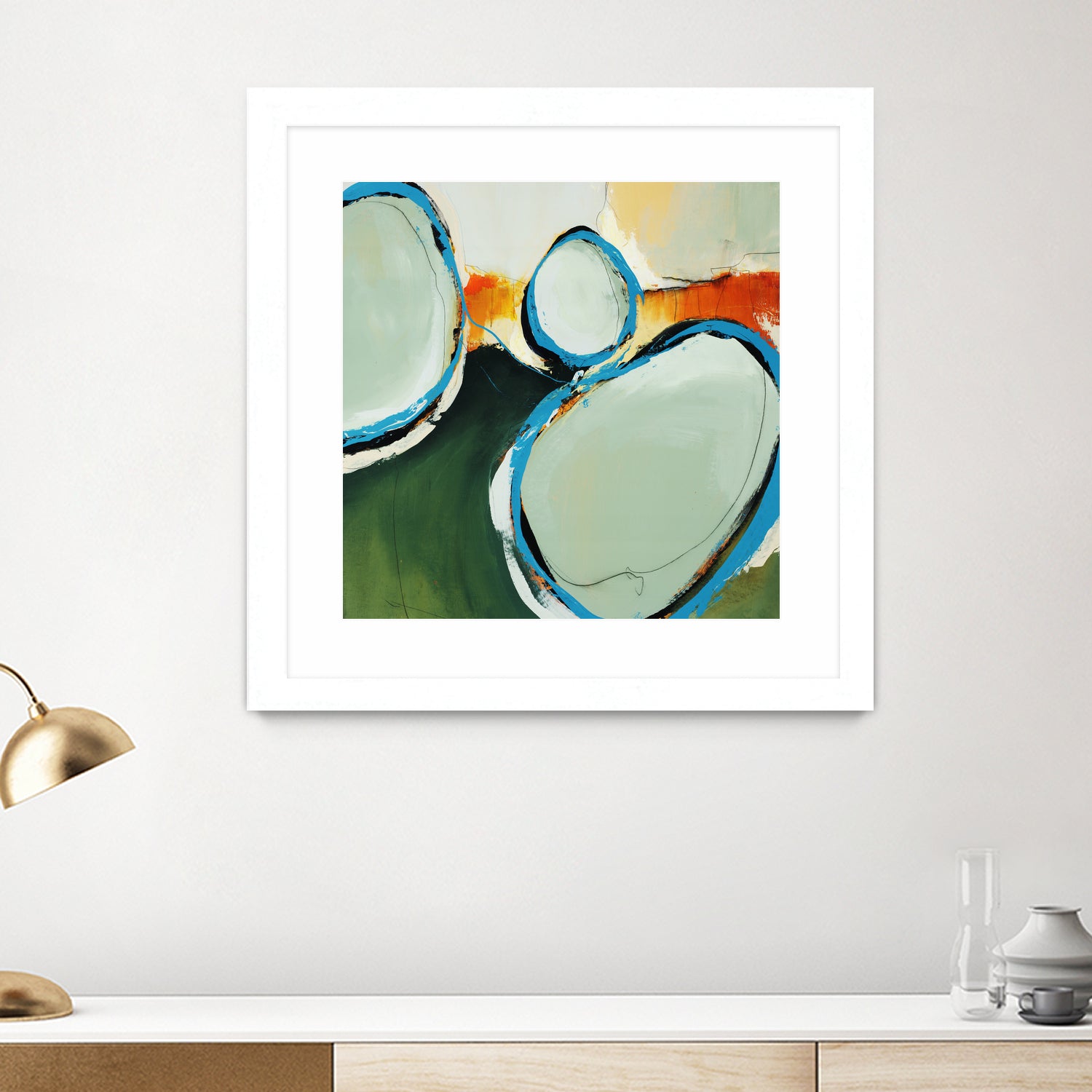 On The Set by Daleno Art on GIANT ART - orange abstract