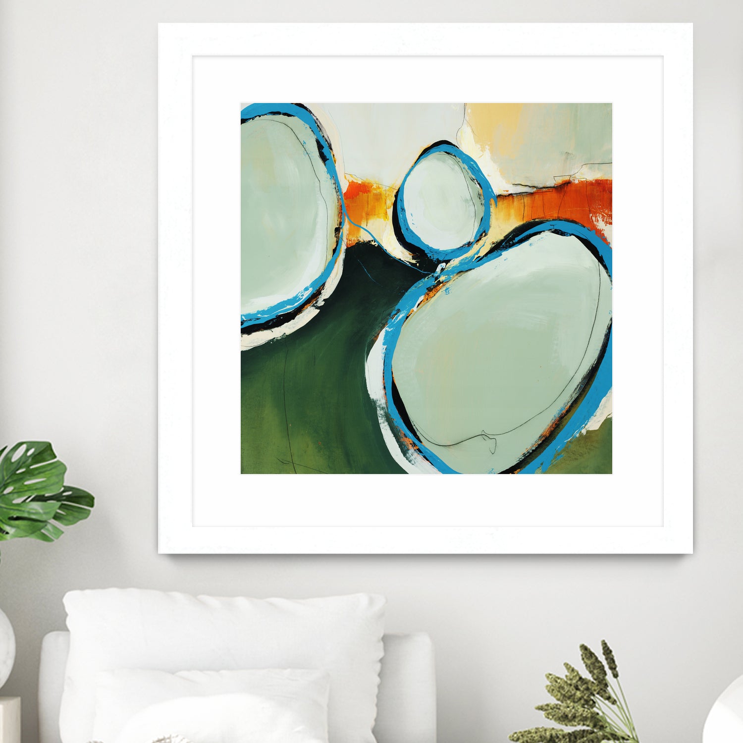 On The Set by Daleno Art on GIANT ART - orange abstract