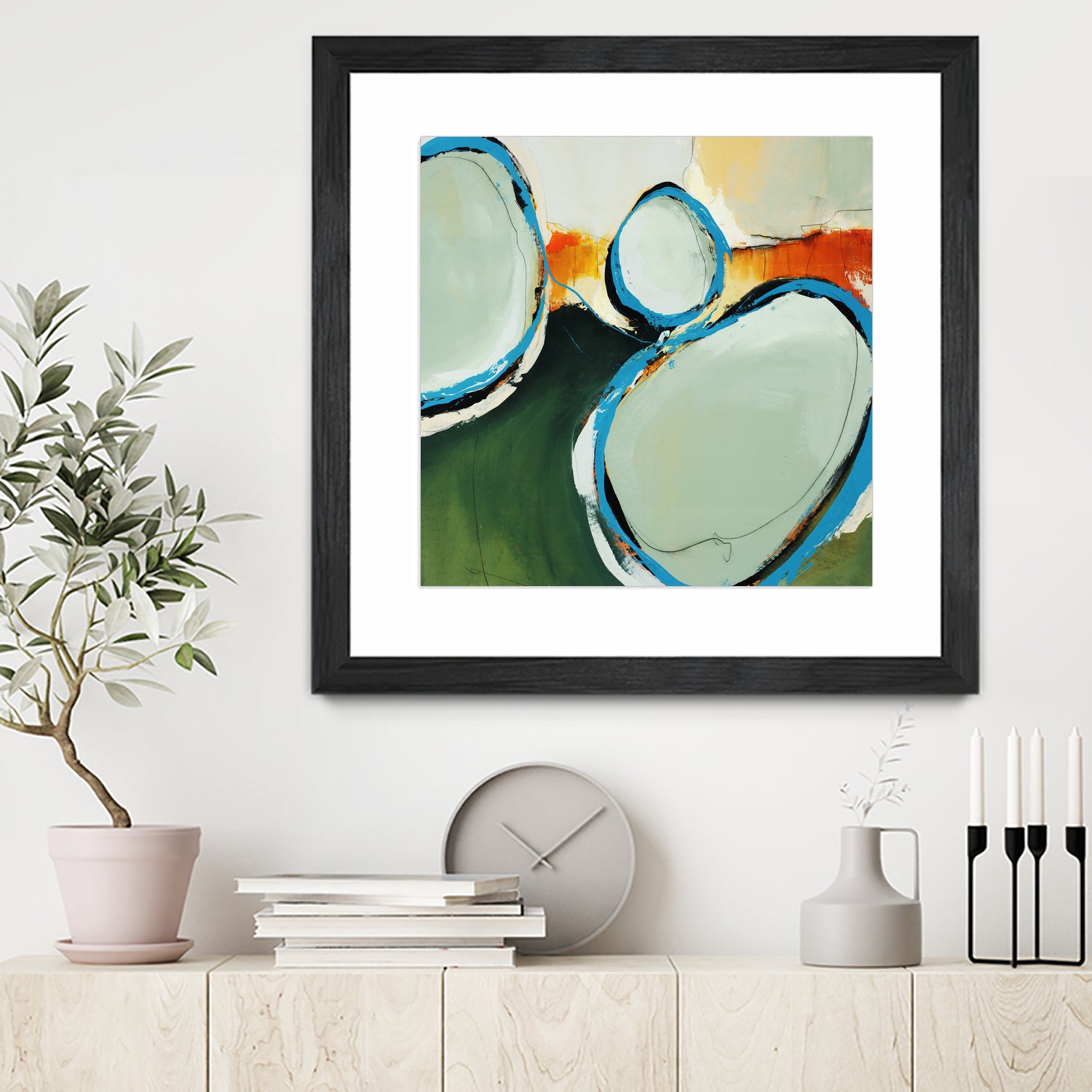 On The Set by Daleno Art on GIANT ART - orange abstract