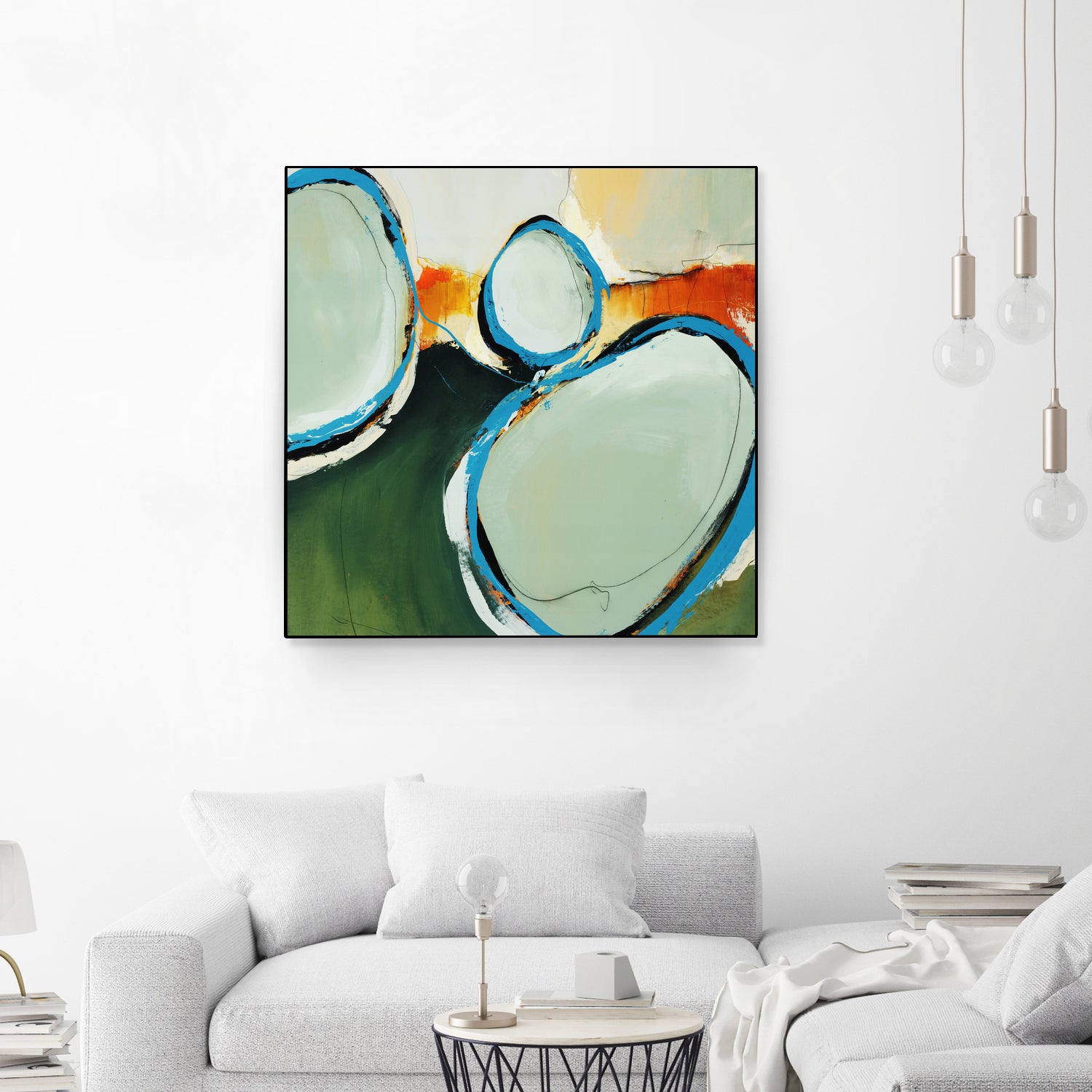 On The Set by Daleno Art on GIANT ART - orange abstract