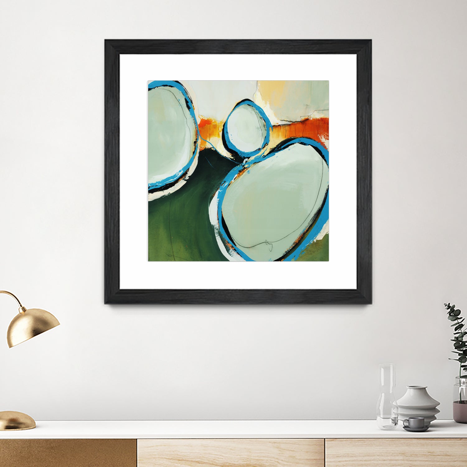 On The Set by Daleno Art on GIANT ART - orange abstract