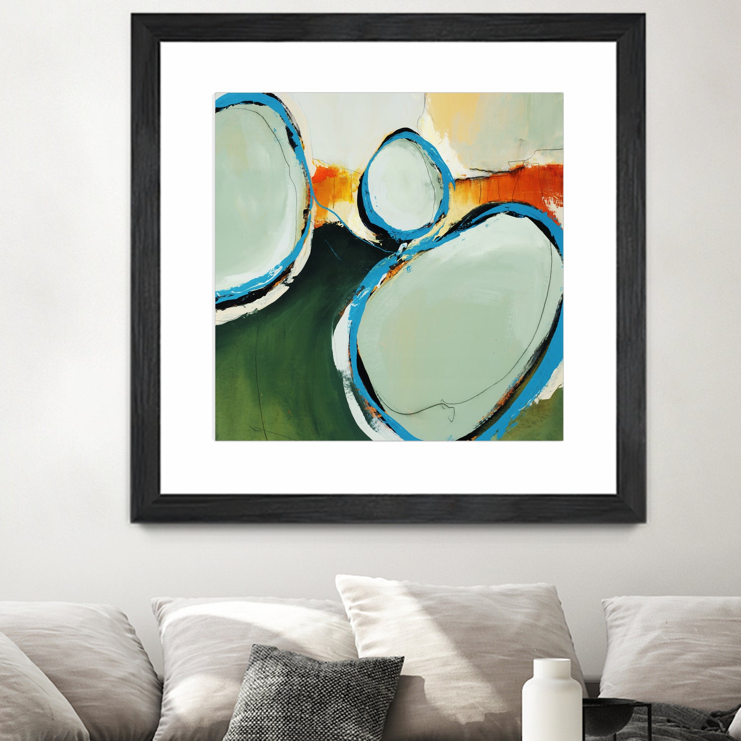 On The Set by Daleno Art on GIANT ART - orange abstract