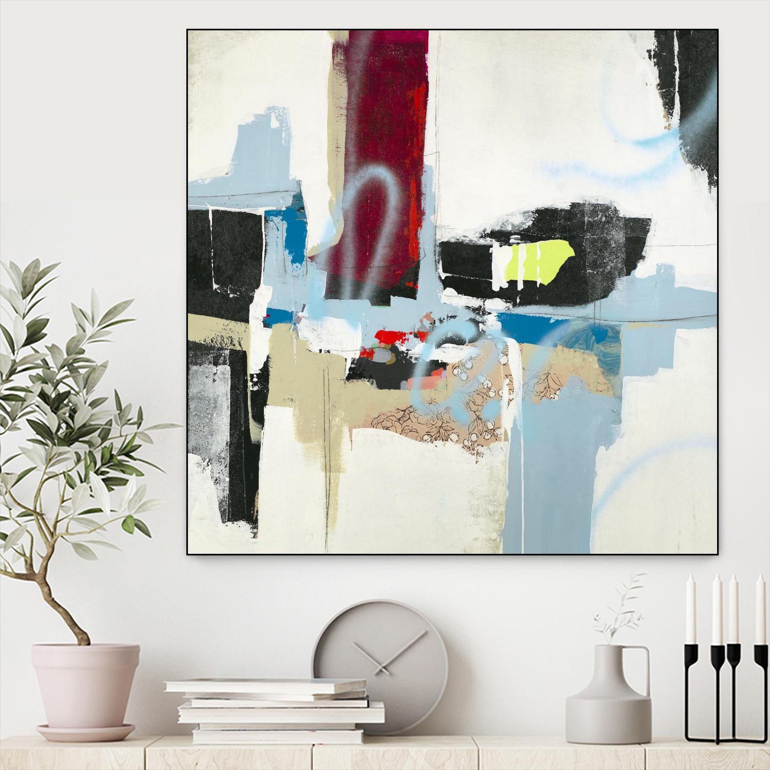 To Tell the Truth I by Daleno Art on GIANT ART - red abstract abstrait