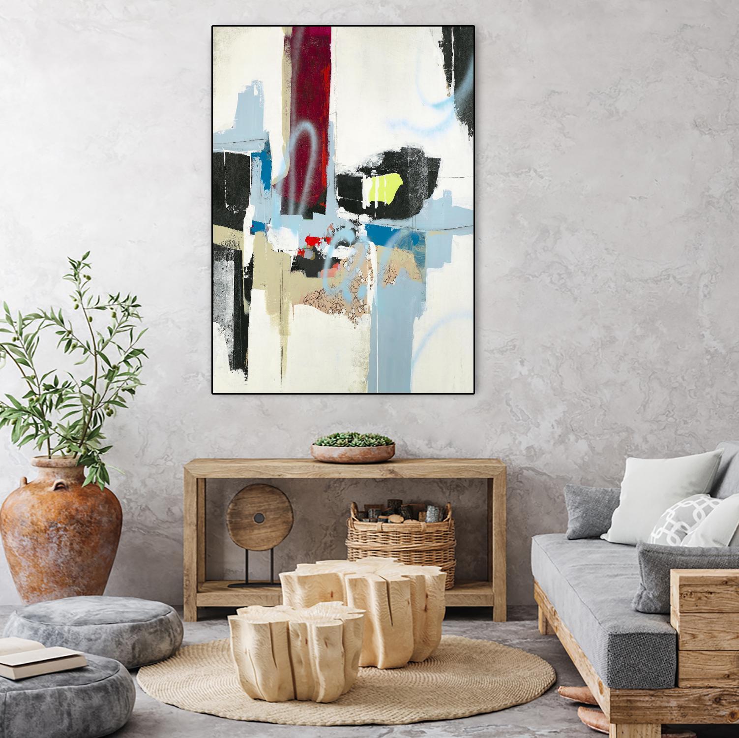 Truthful Tales I by Daleno Art on GIANT ART - red abstract abstrait