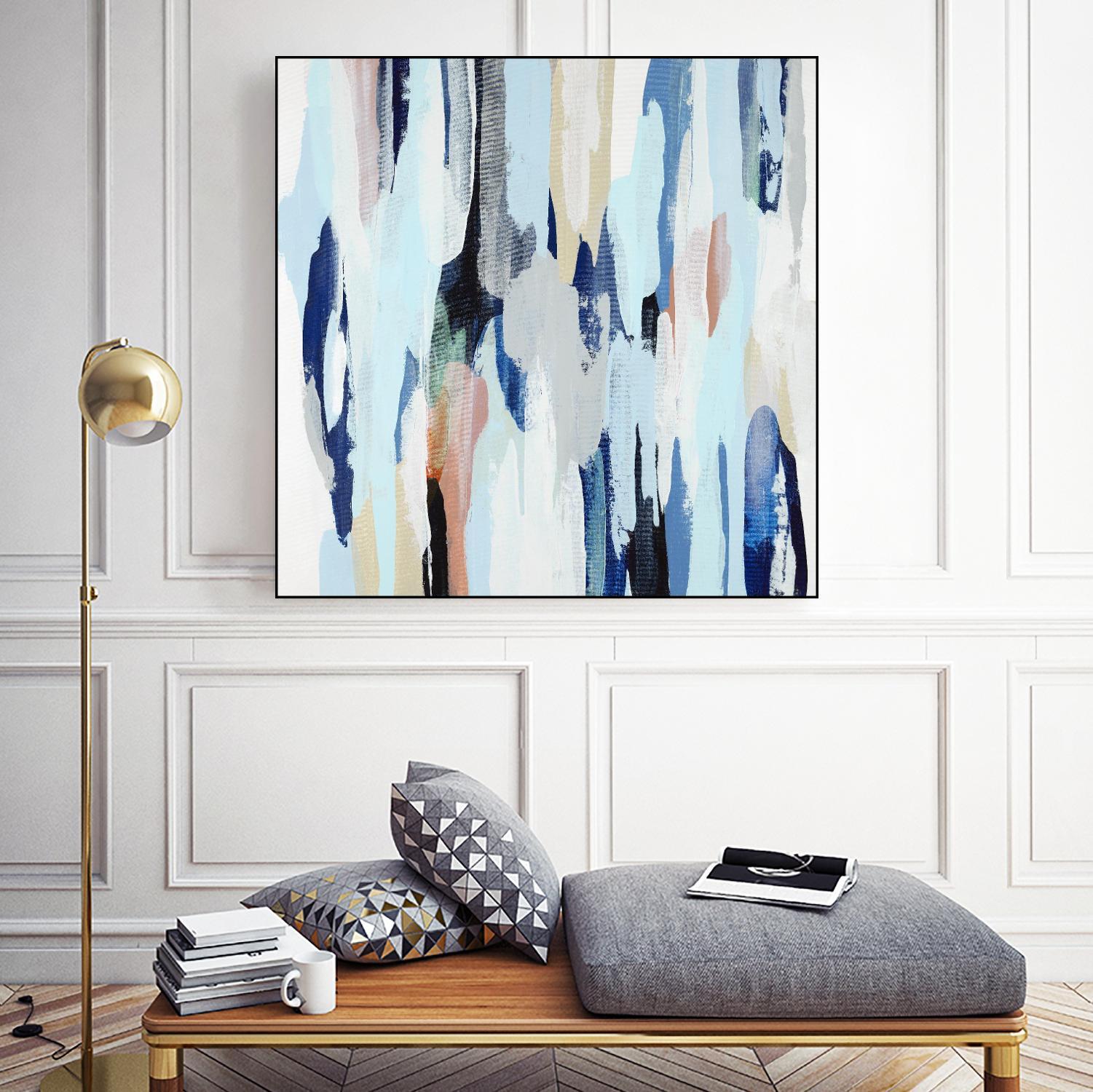 Creating Coastal by Daleno Art on GIANT ART - beige abstract abstrait