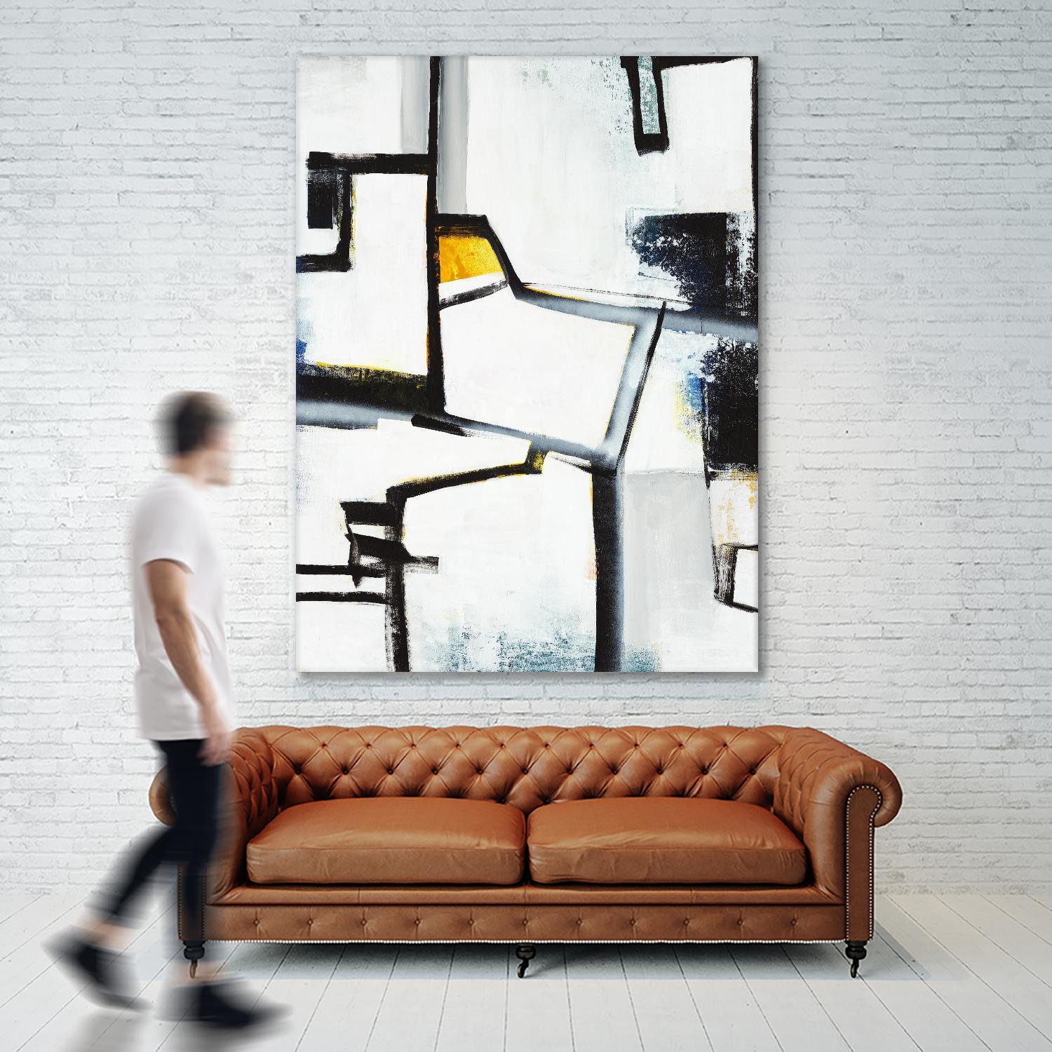 The A Line II by Daleno Art on GIANT ART - white abstract abstrait