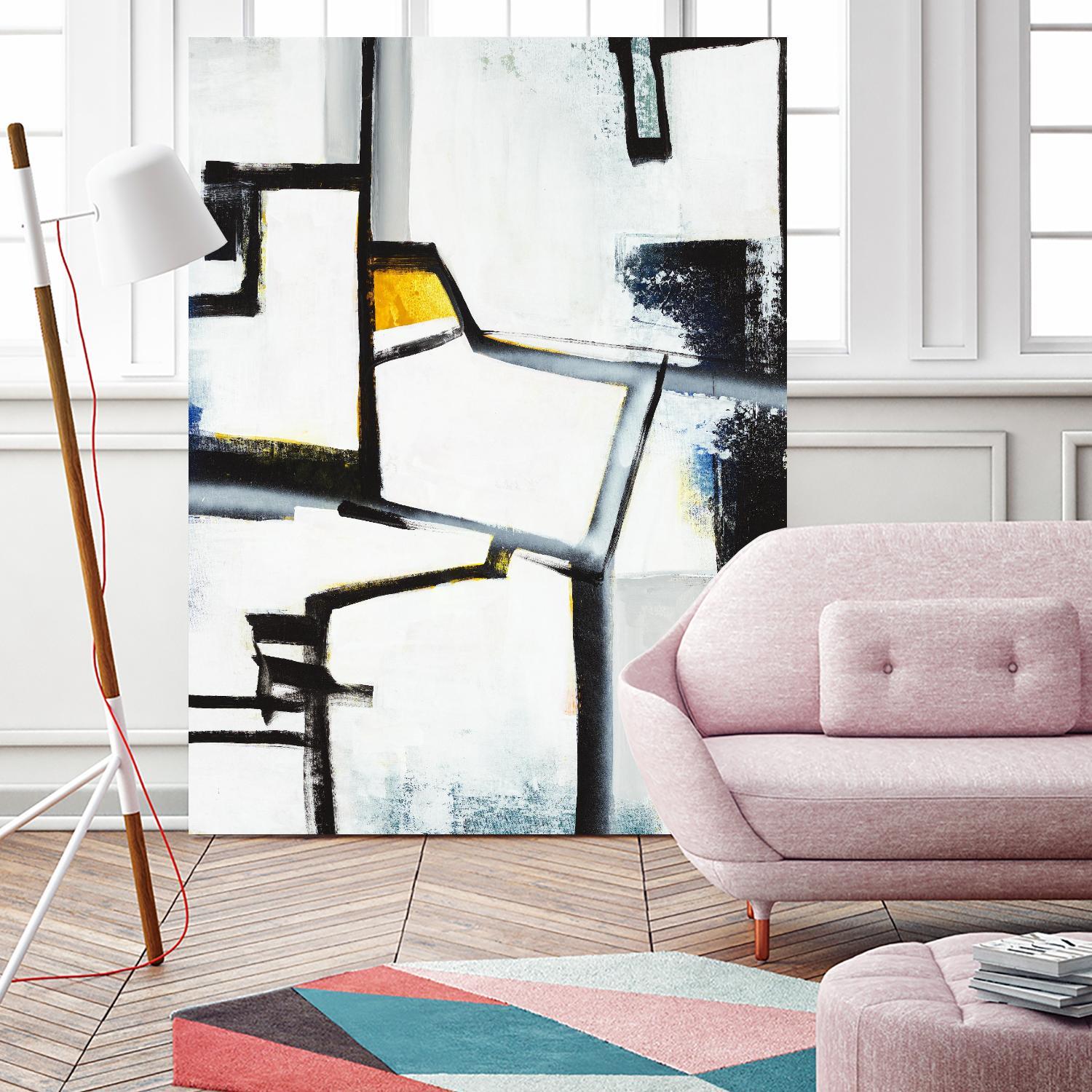 The A Line II by Daleno Art on GIANT ART - white abstract abstrait