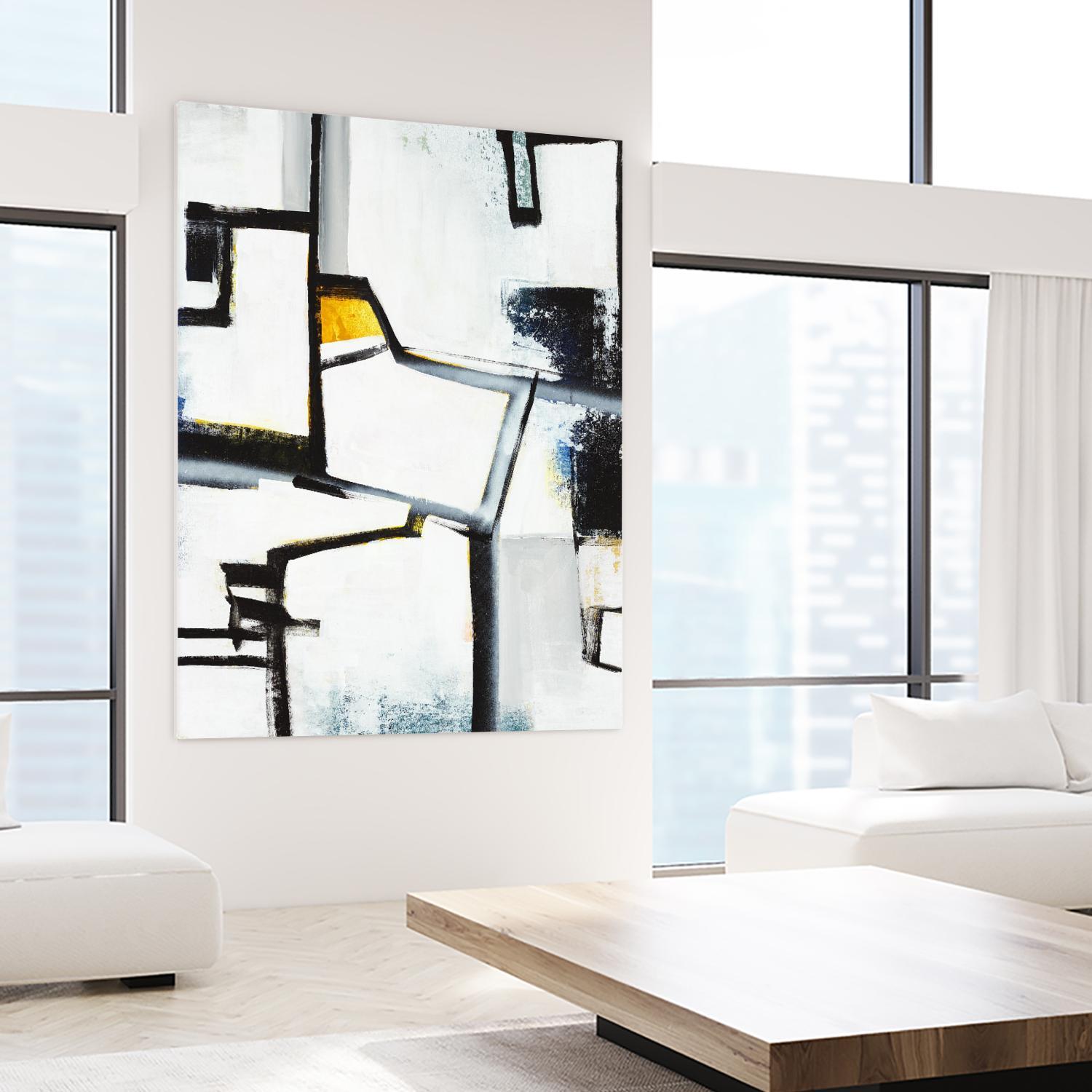 The A Line II by Daleno Art on GIANT ART - white abstract abstrait