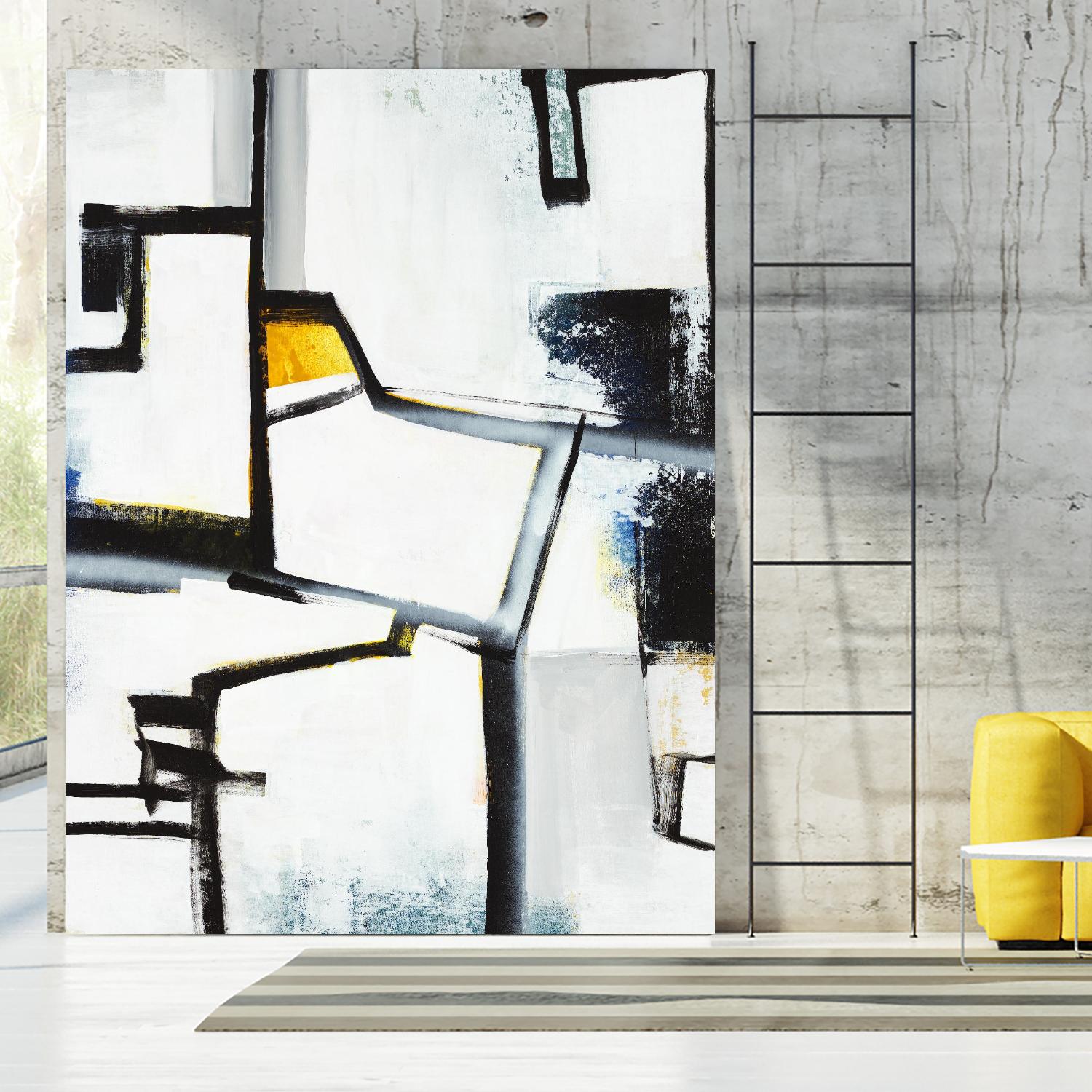 The A Line II by Daleno Art on GIANT ART - white abstract abstrait