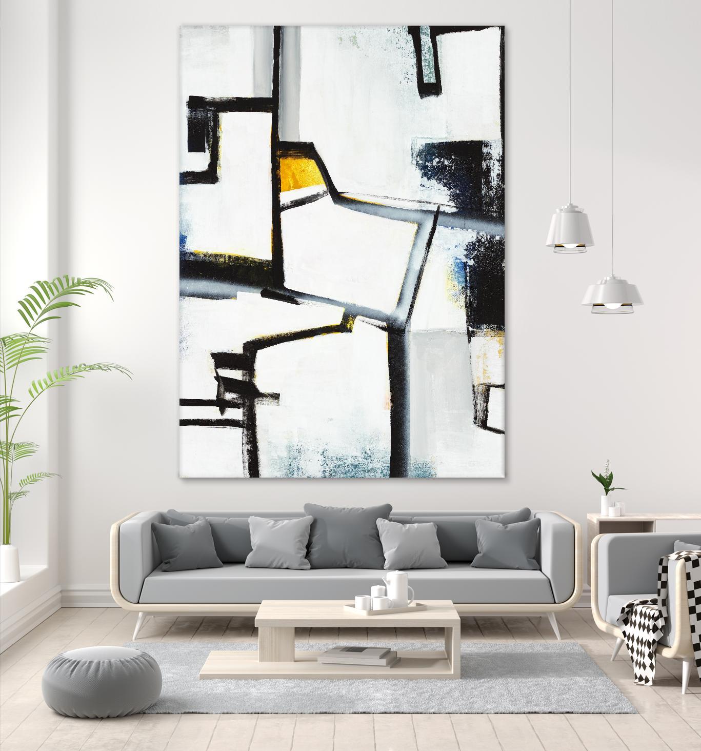 The A Line II by Daleno Art on GIANT ART - white abstract abstrait