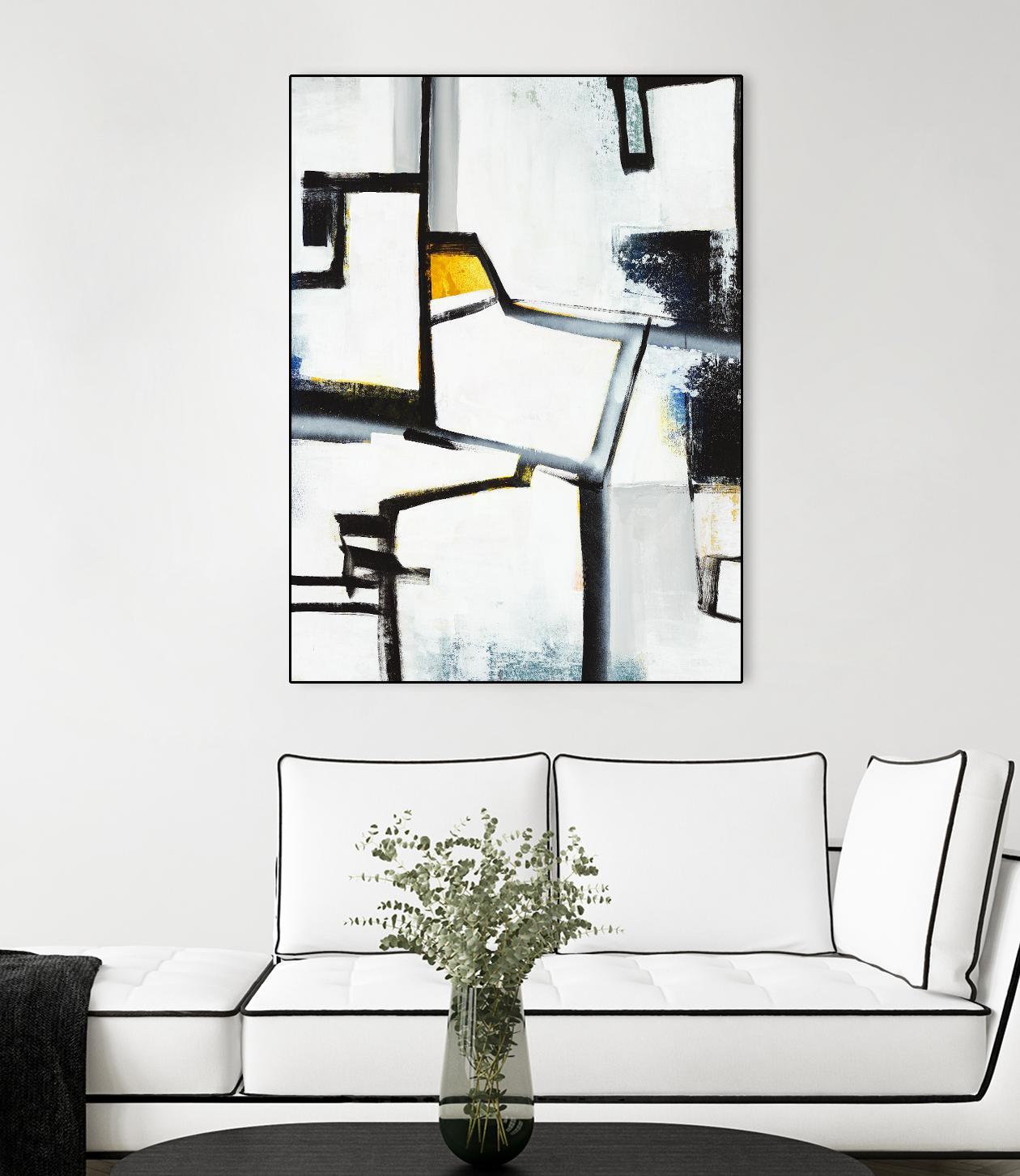 The A Line II by Daleno Art on GIANT ART - white abstract abstrait