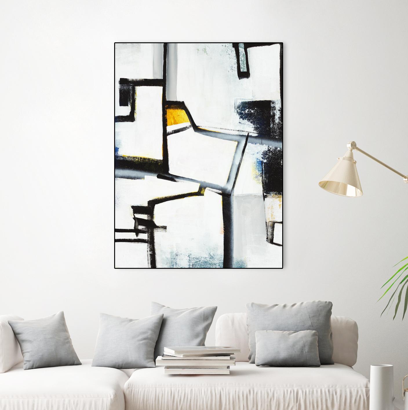 The A Line II by Daleno Art on GIANT ART - white abstract abstrait