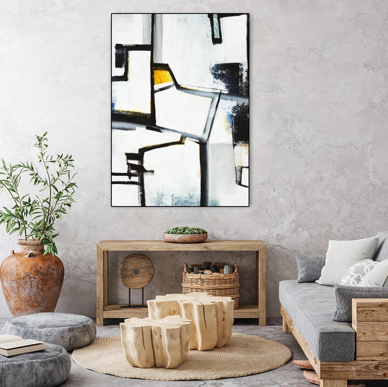 The A Line II by Daleno Art on GIANT ART - white abstract abstrait