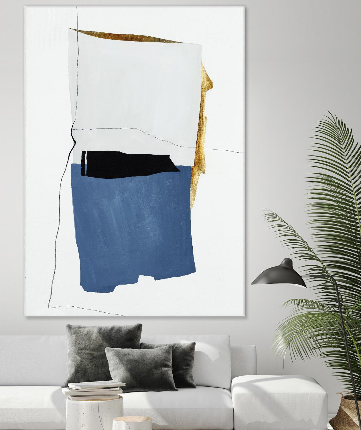 Setting Early I by Daleno Art on GIANT ART - gold shapes abstrait