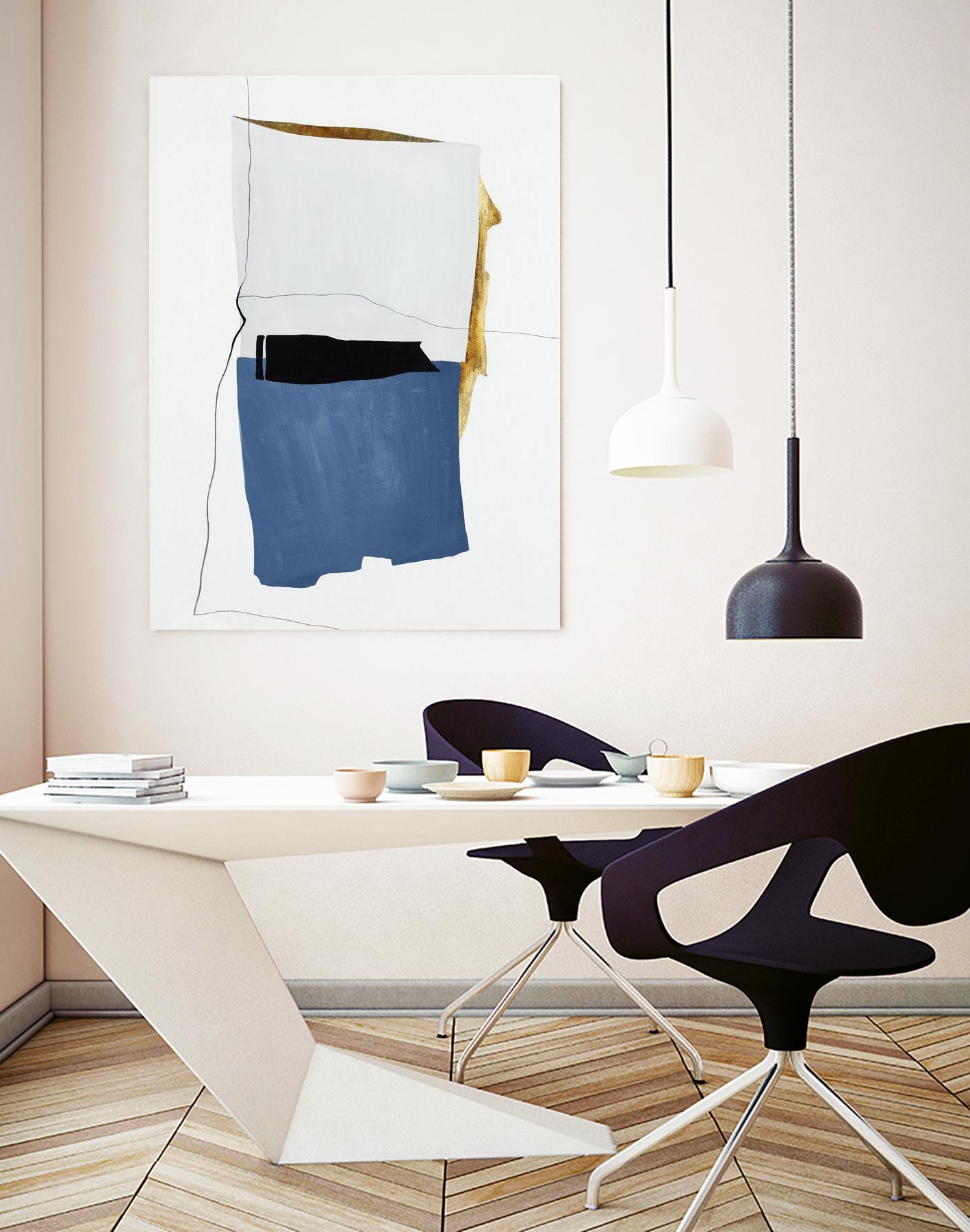 Setting Early I by Daleno Art on GIANT ART - gold shapes abstrait