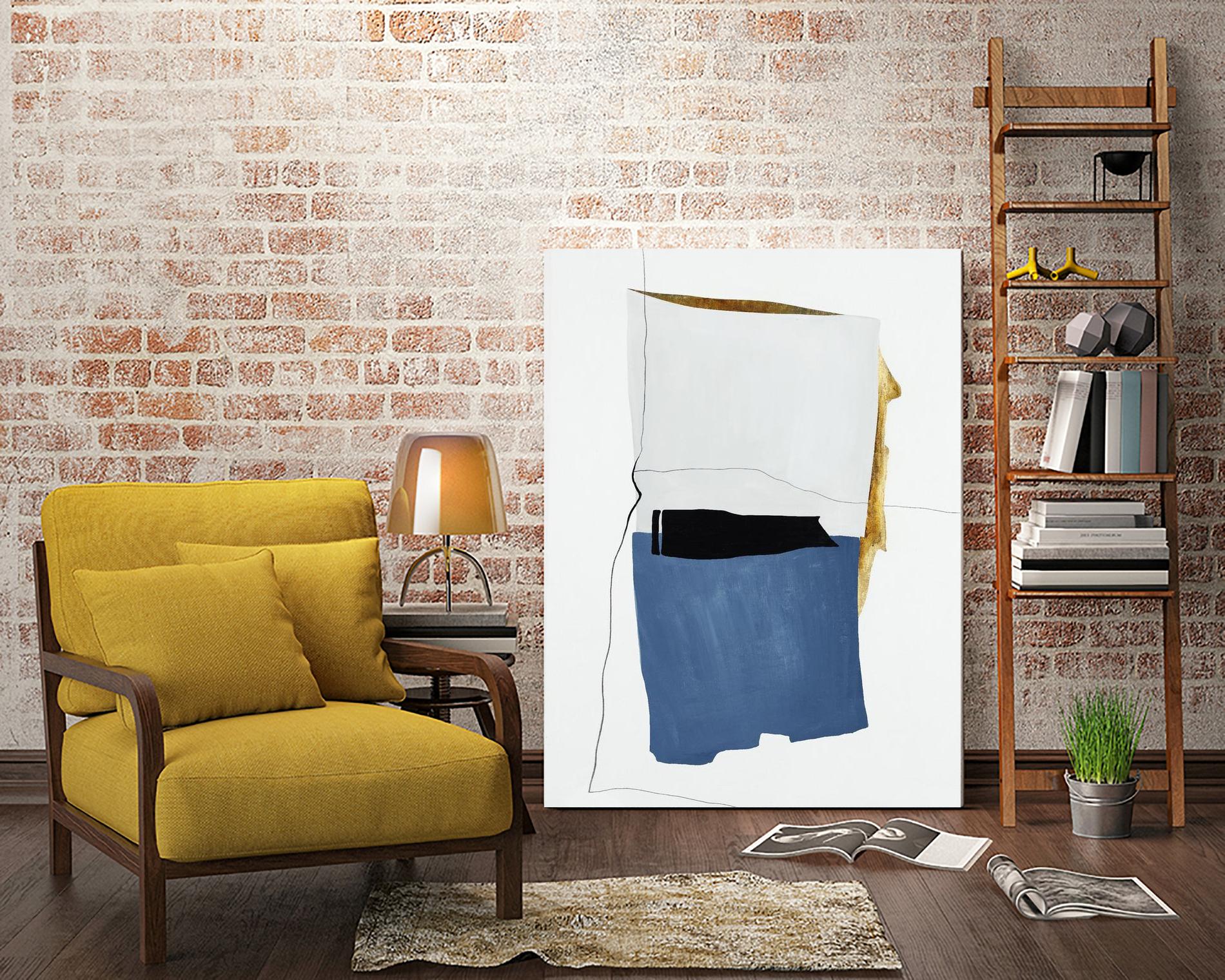 Setting Early I by Daleno Art on GIANT ART - gold shapes abstrait