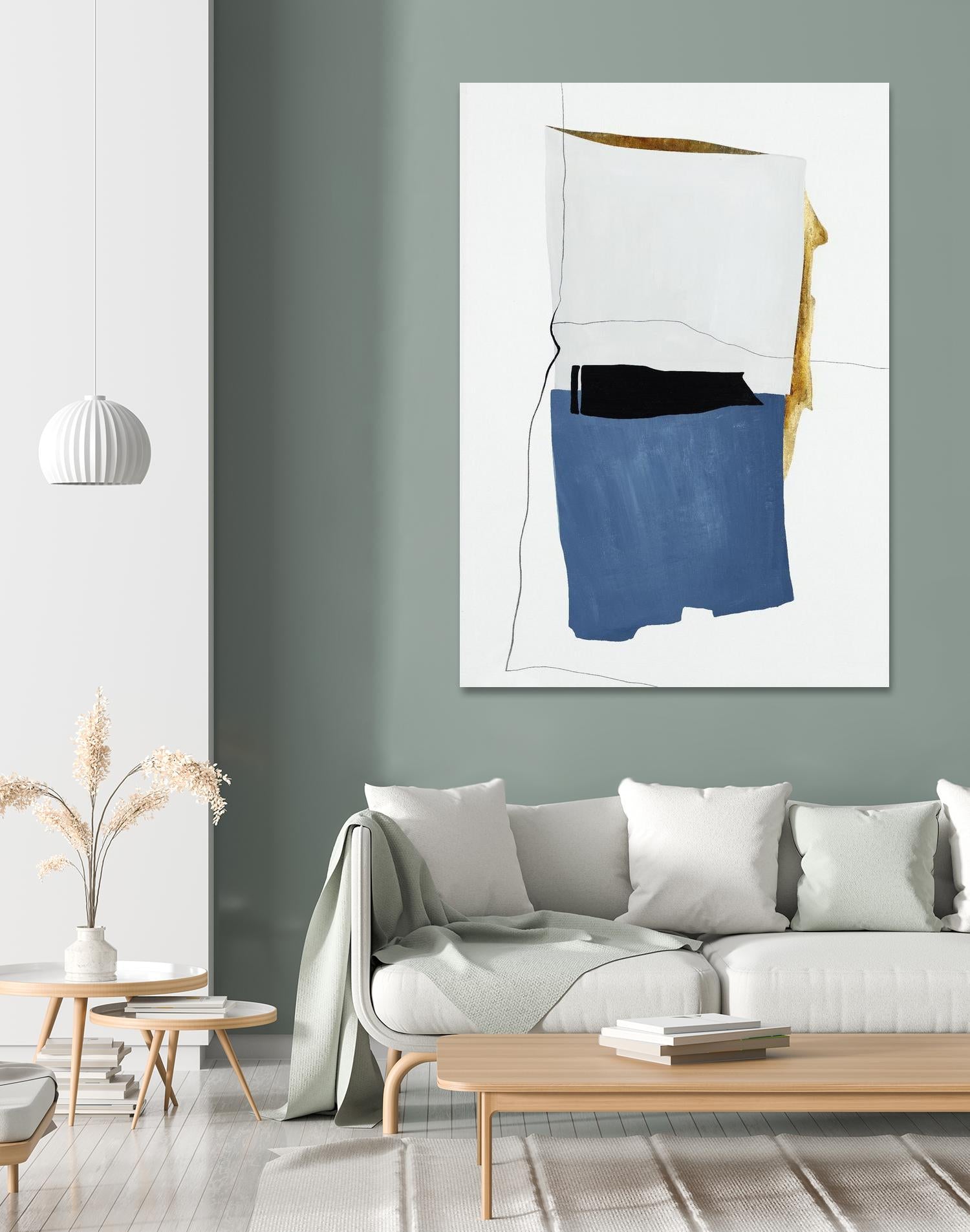 Setting Early I by Daleno Art on GIANT ART - gold shapes abstrait