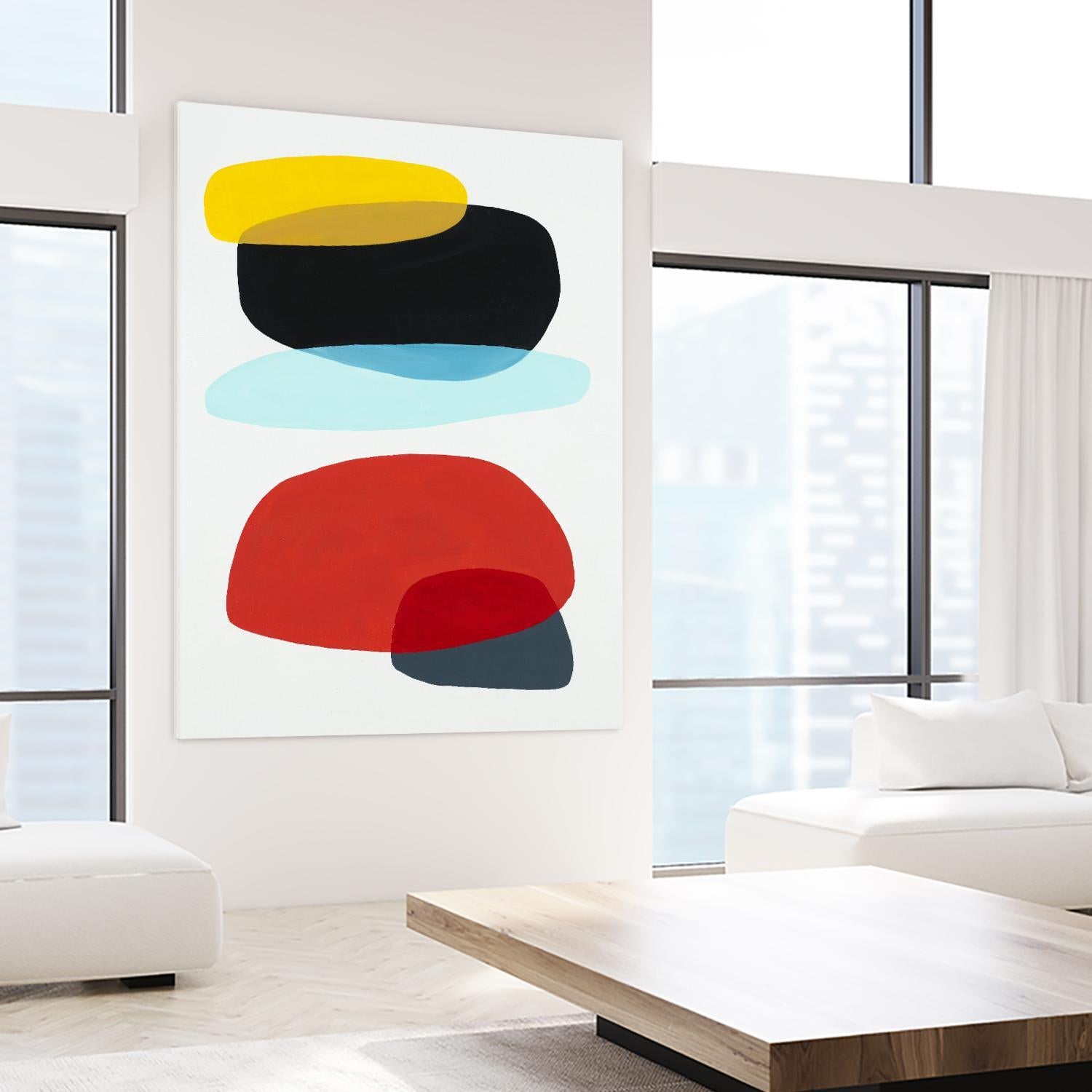 Joy and Pop II by Daleno Art on GIANT ART - red shapes