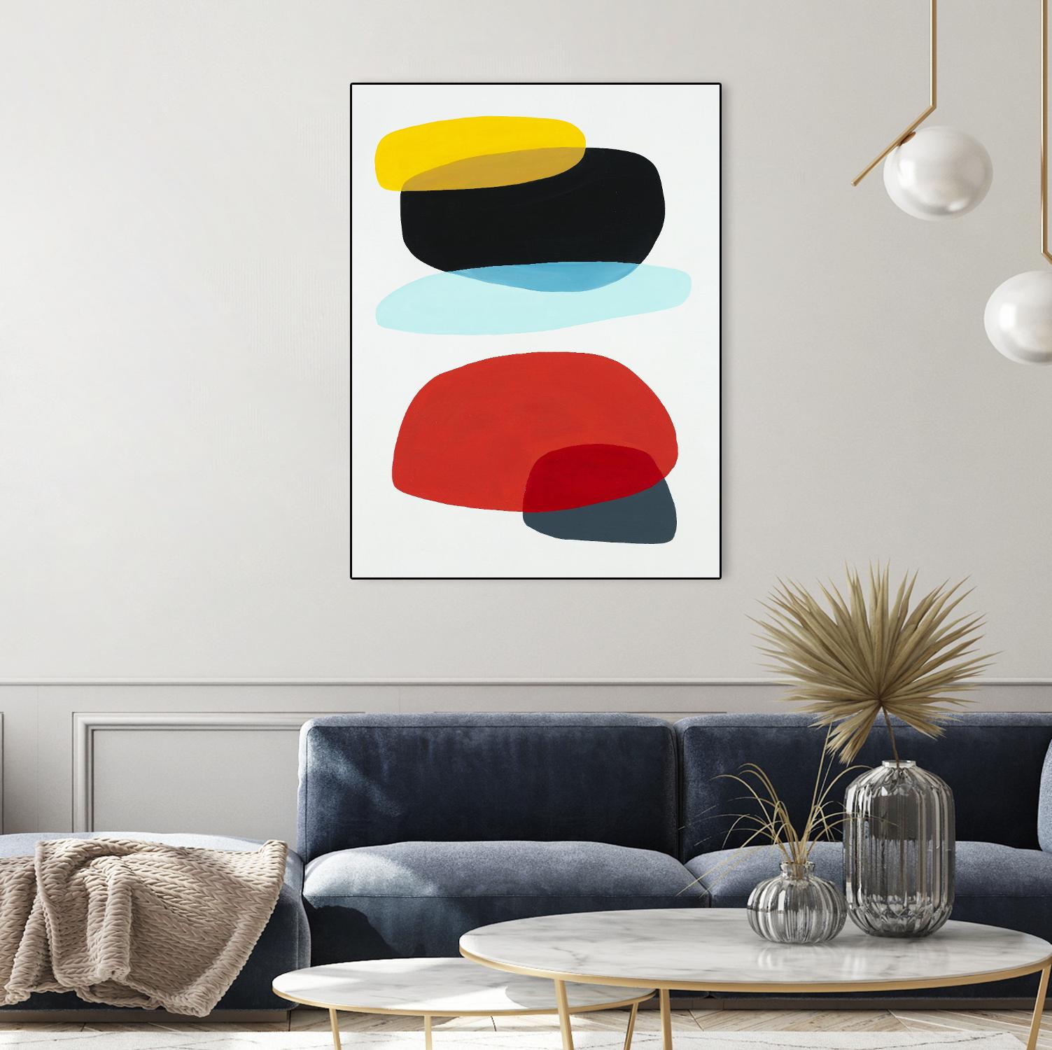 Joy and Pop II by Daleno Art on GIANT ART - red shapes