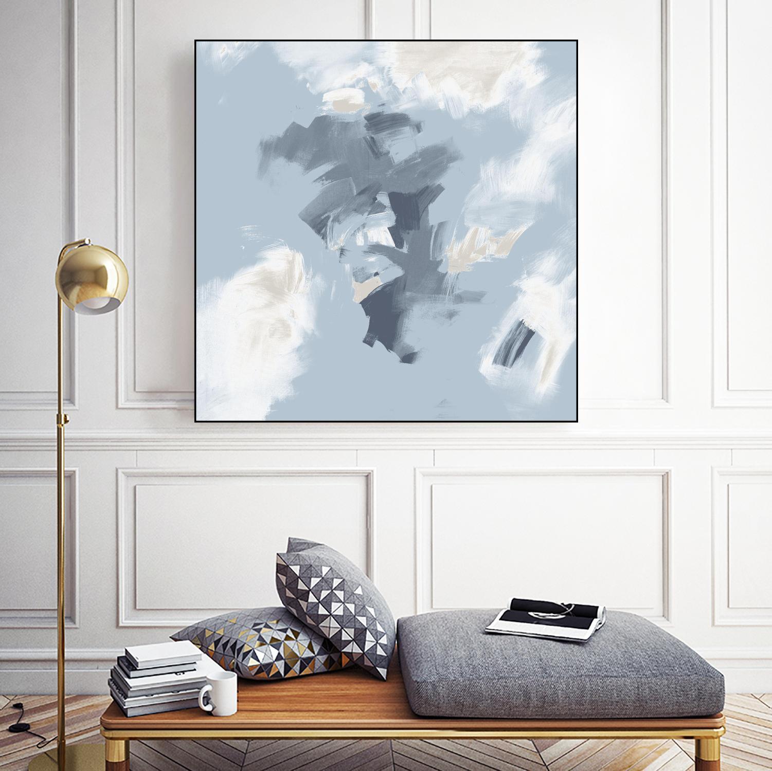 Peaches and Cream II by Daleno Art on GIANT ART - beige abstract