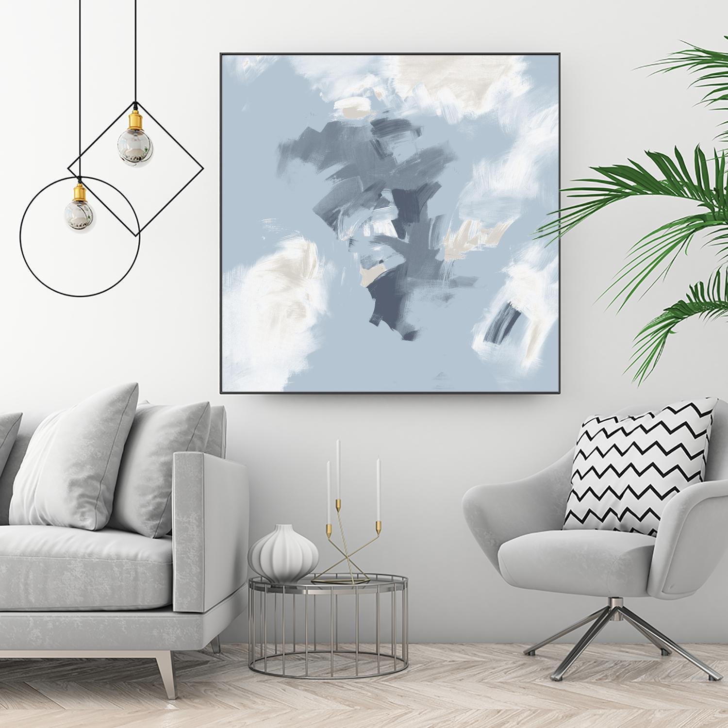 Peaches and Cream II by Daleno Art on GIANT ART - beige abstract