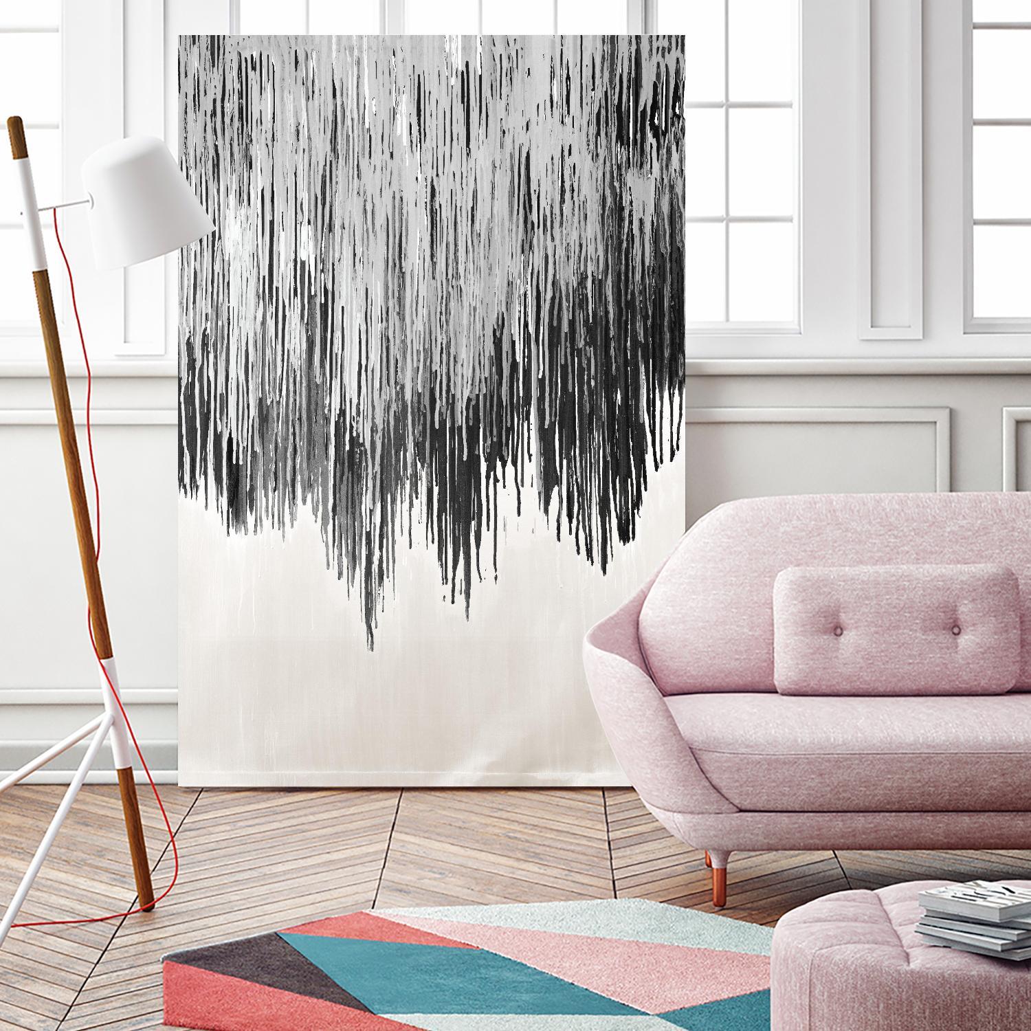 Stained Shower II by Daleno Art on GIANT ART - white abstract abstrait