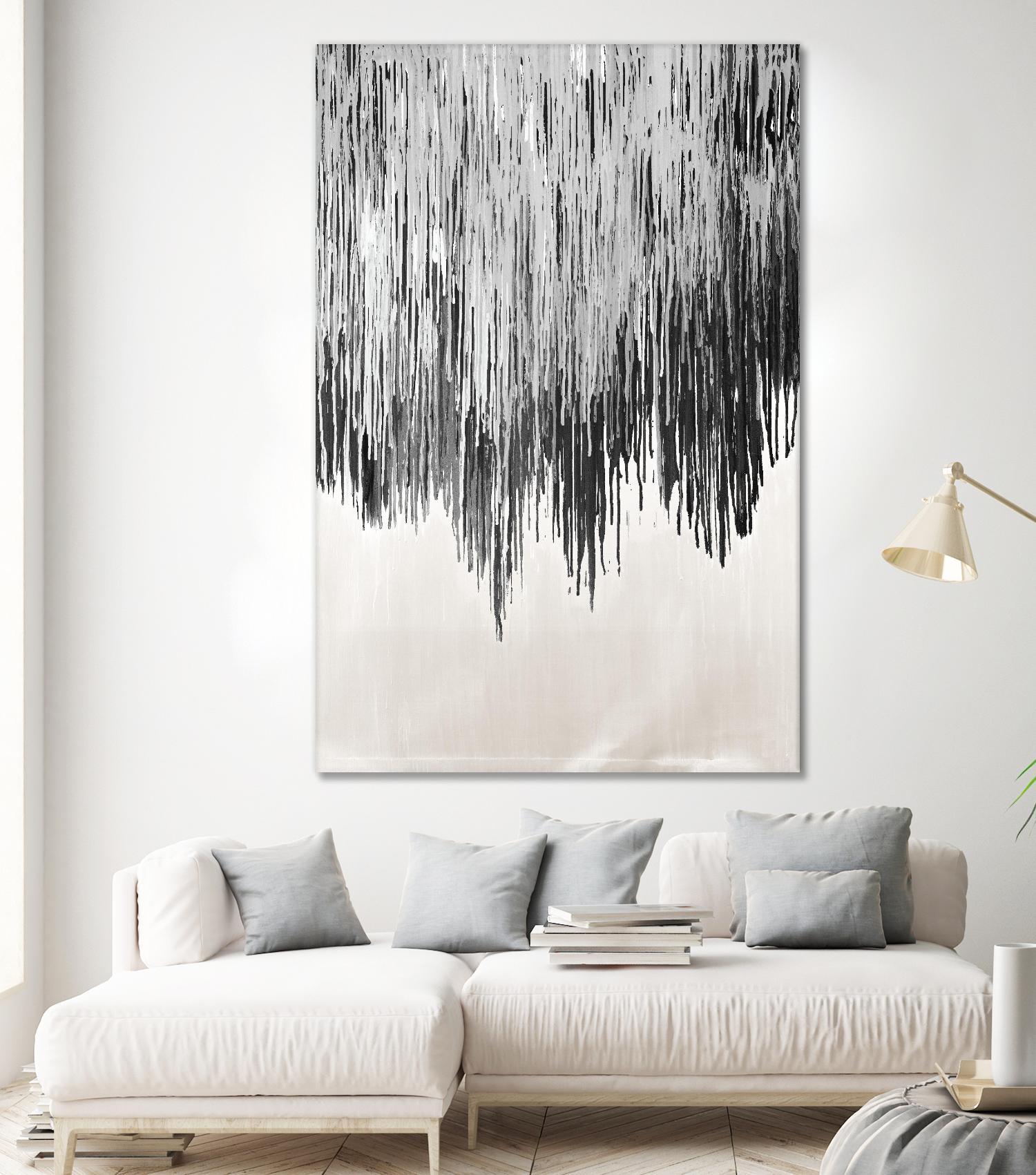 Stained Shower II by Daleno Art on GIANT ART - white abstract abstrait