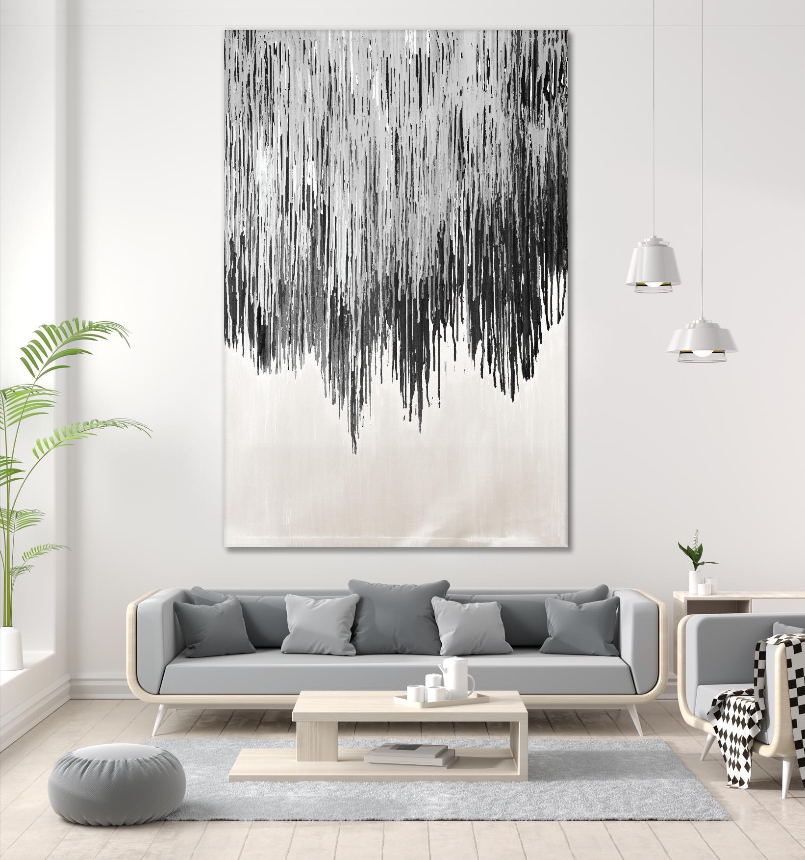 Stained Shower II by Daleno Art on GIANT ART - white abstract abstrait