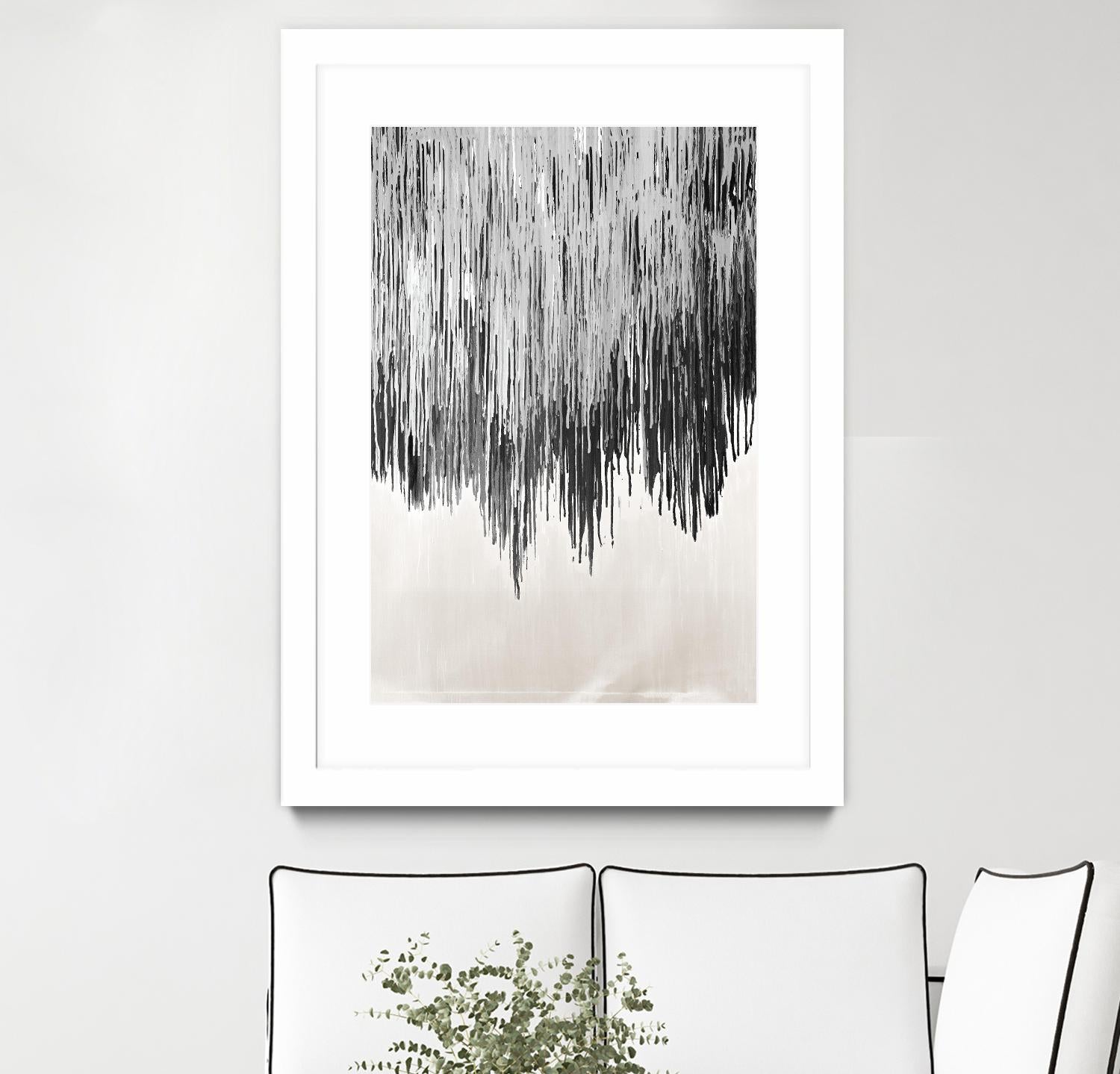 Stained Shower II by Daleno Art on GIANT ART - white abstract abstrait