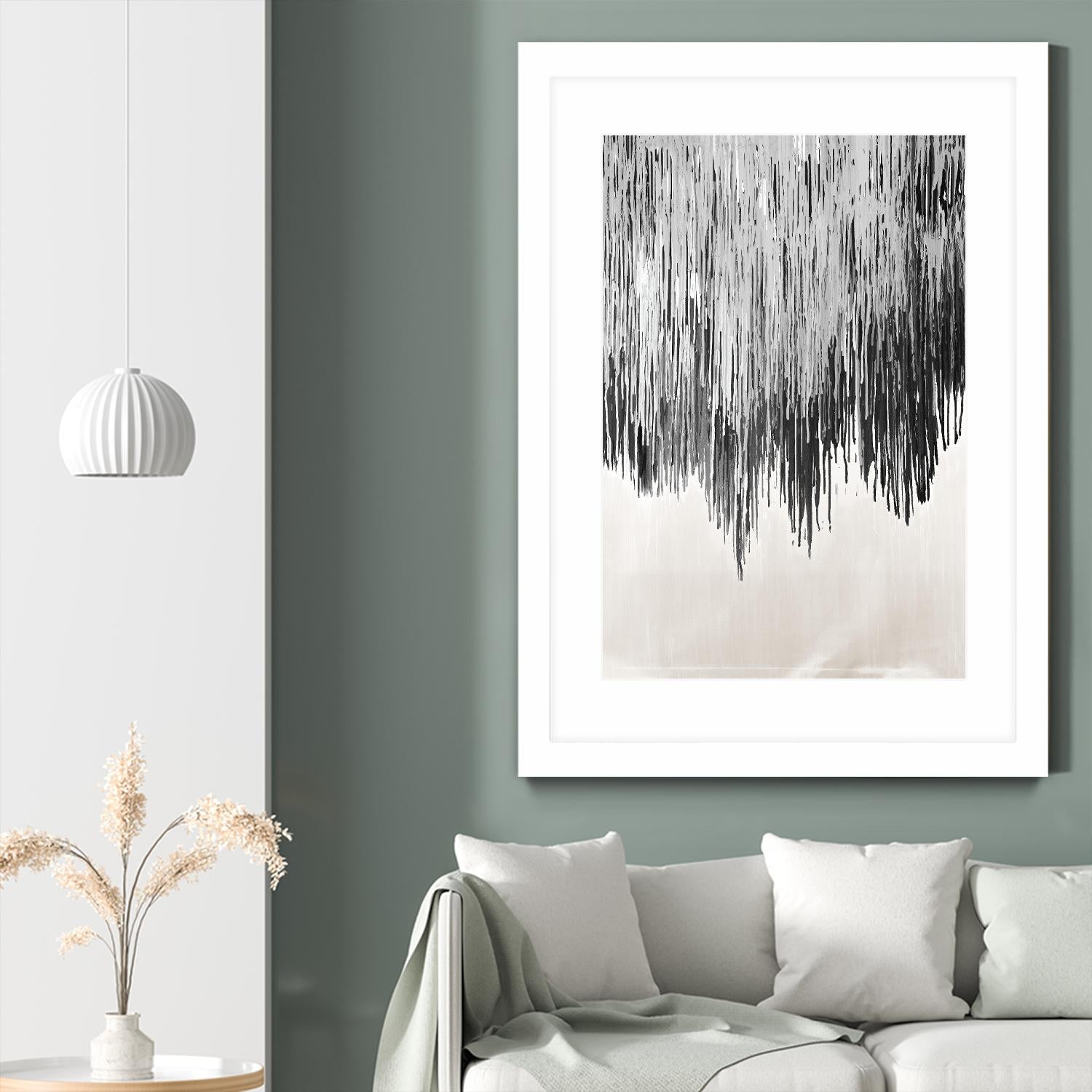 Stained Shower II by Daleno Art on GIANT ART - white abstract abstrait