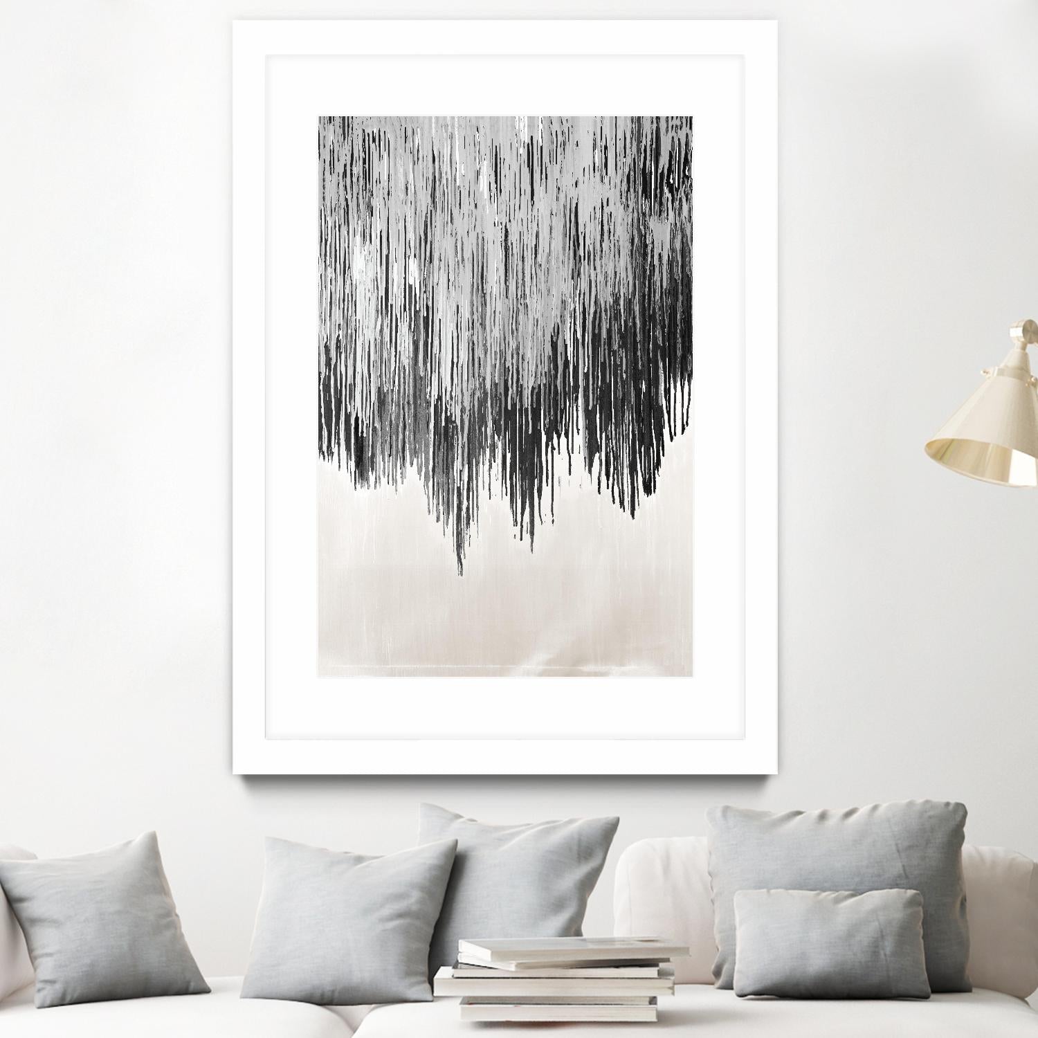 Stained Shower II by Daleno Art on GIANT ART - white abstract abstrait