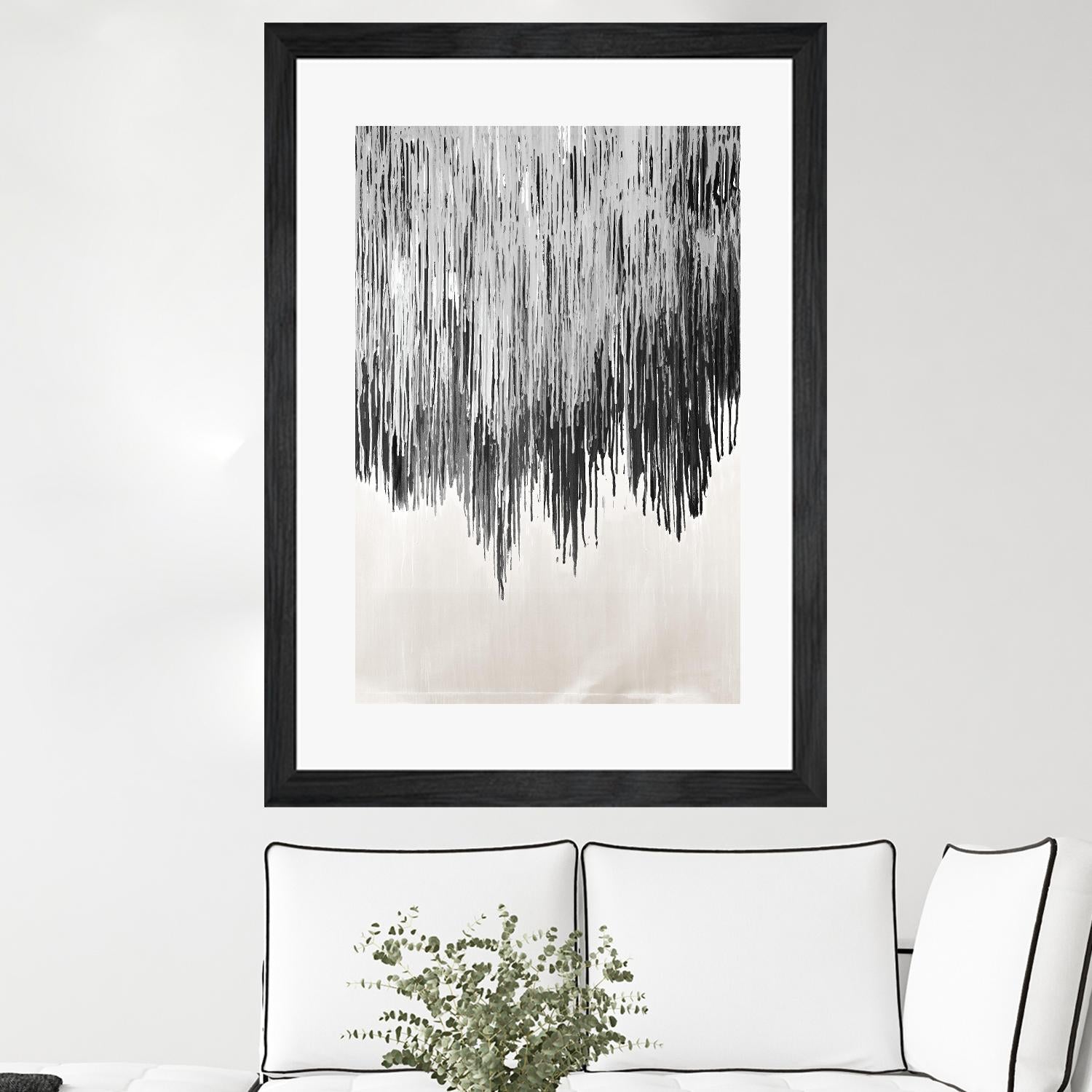 Stained Shower II by Daleno Art on GIANT ART - white abstract abstrait