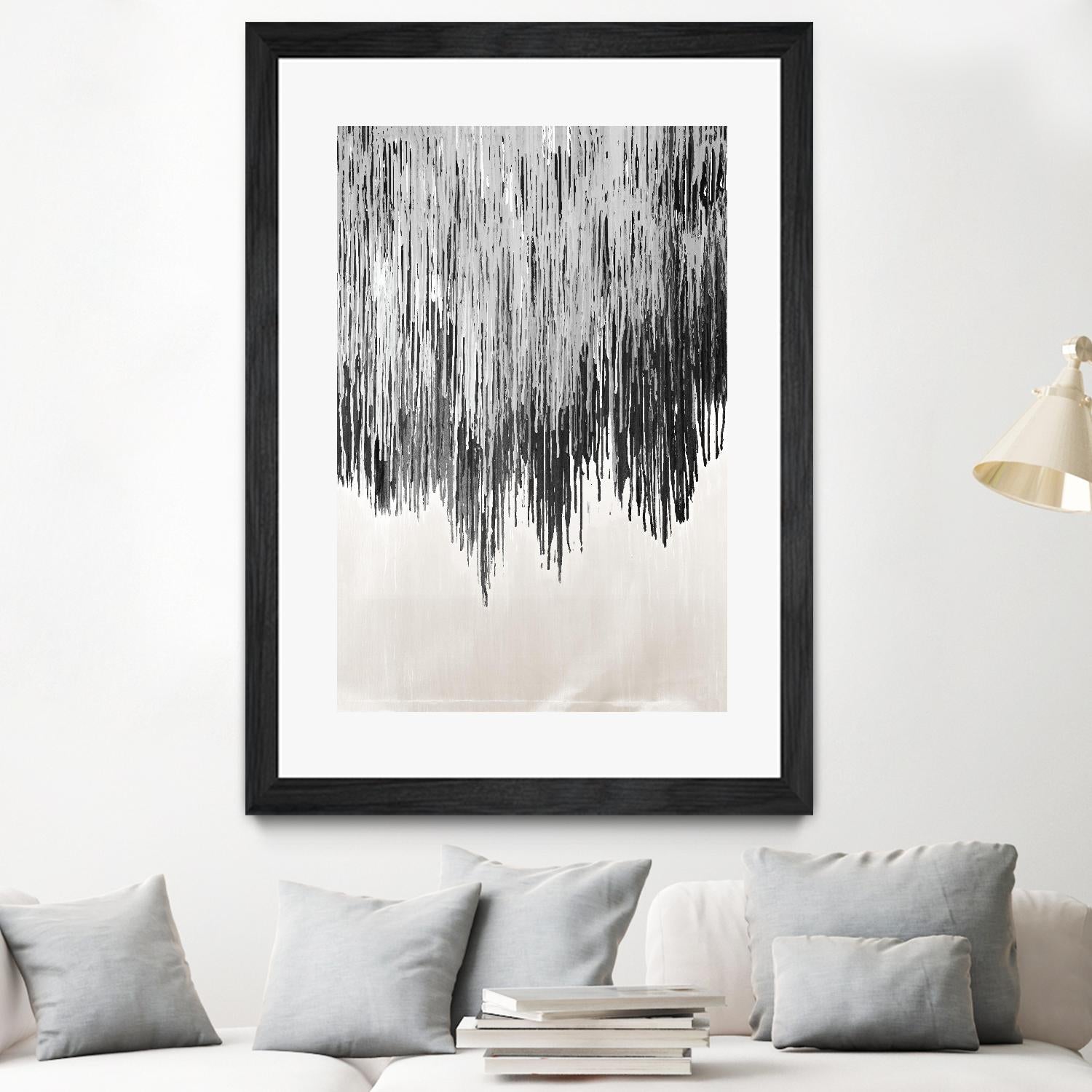 Stained Shower II by Daleno Art on GIANT ART - white abstract abstrait