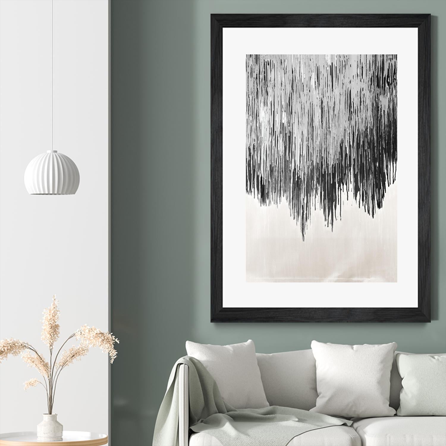 Stained Shower II by Daleno Art on GIANT ART - white abstract abstrait