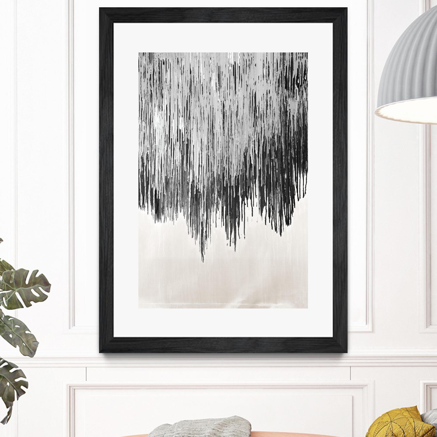 Stained Shower II by Daleno Art on GIANT ART - white abstract abstrait