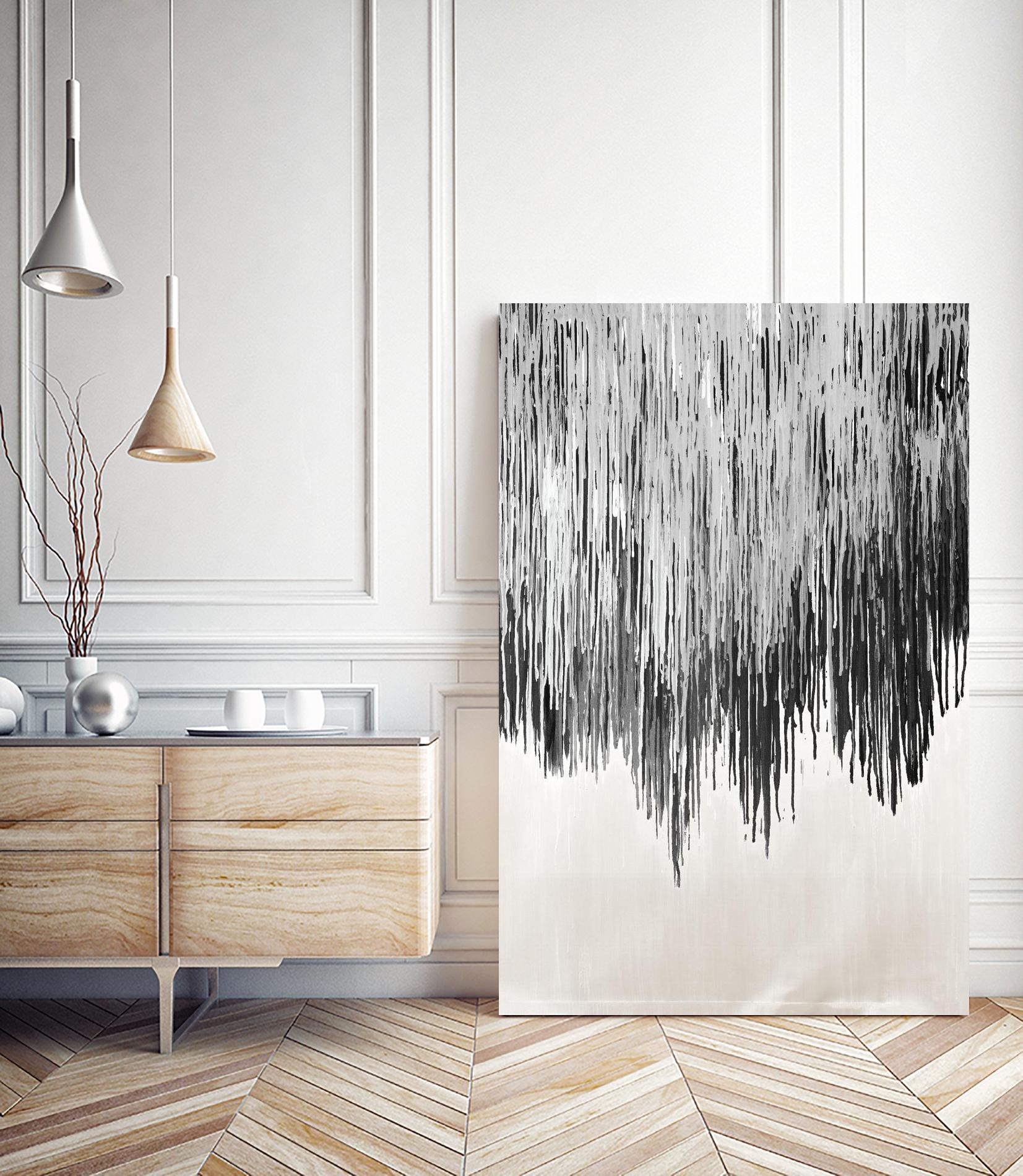 Stained Shower II by Daleno Art on GIANT ART - white abstract abstrait