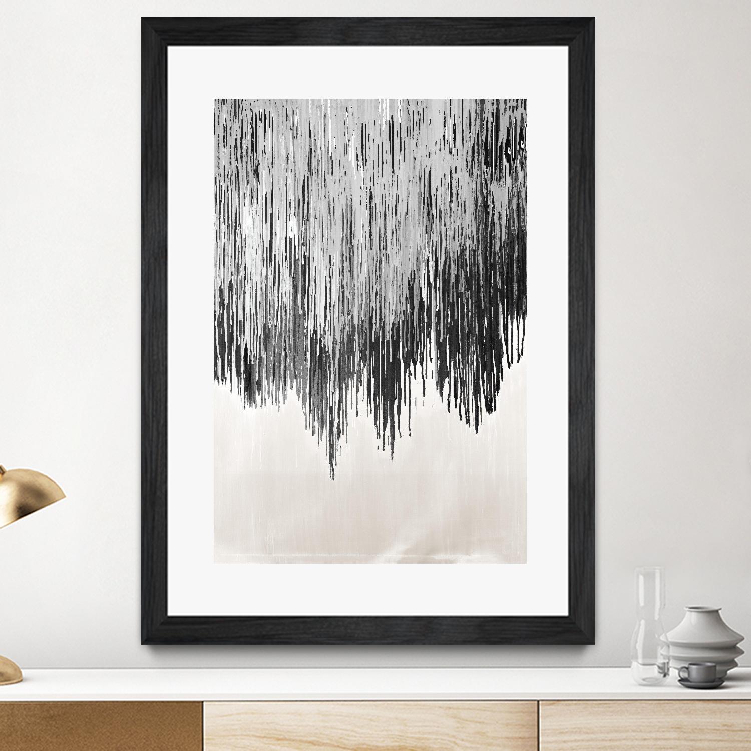 Stained Shower II by Daleno Art on GIANT ART - white abstract abstrait