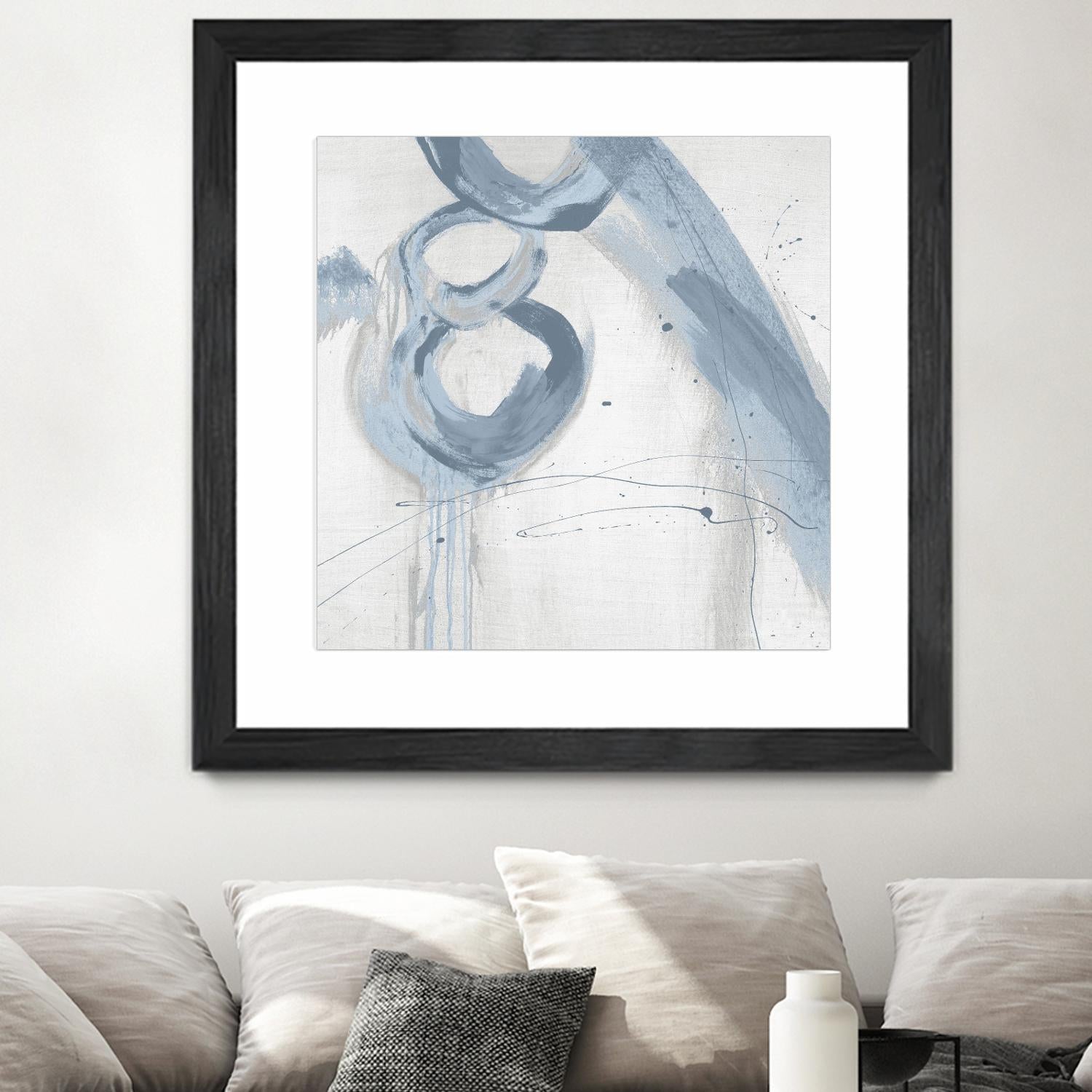 Twice Over VII by Daleno Art on GIANT ART - blue abstract abstrait