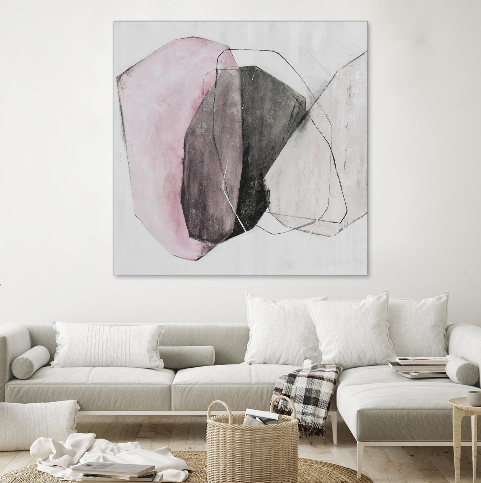 Tickled With Pink by Daleno Art on GIANT ART - pink shapes abstrait