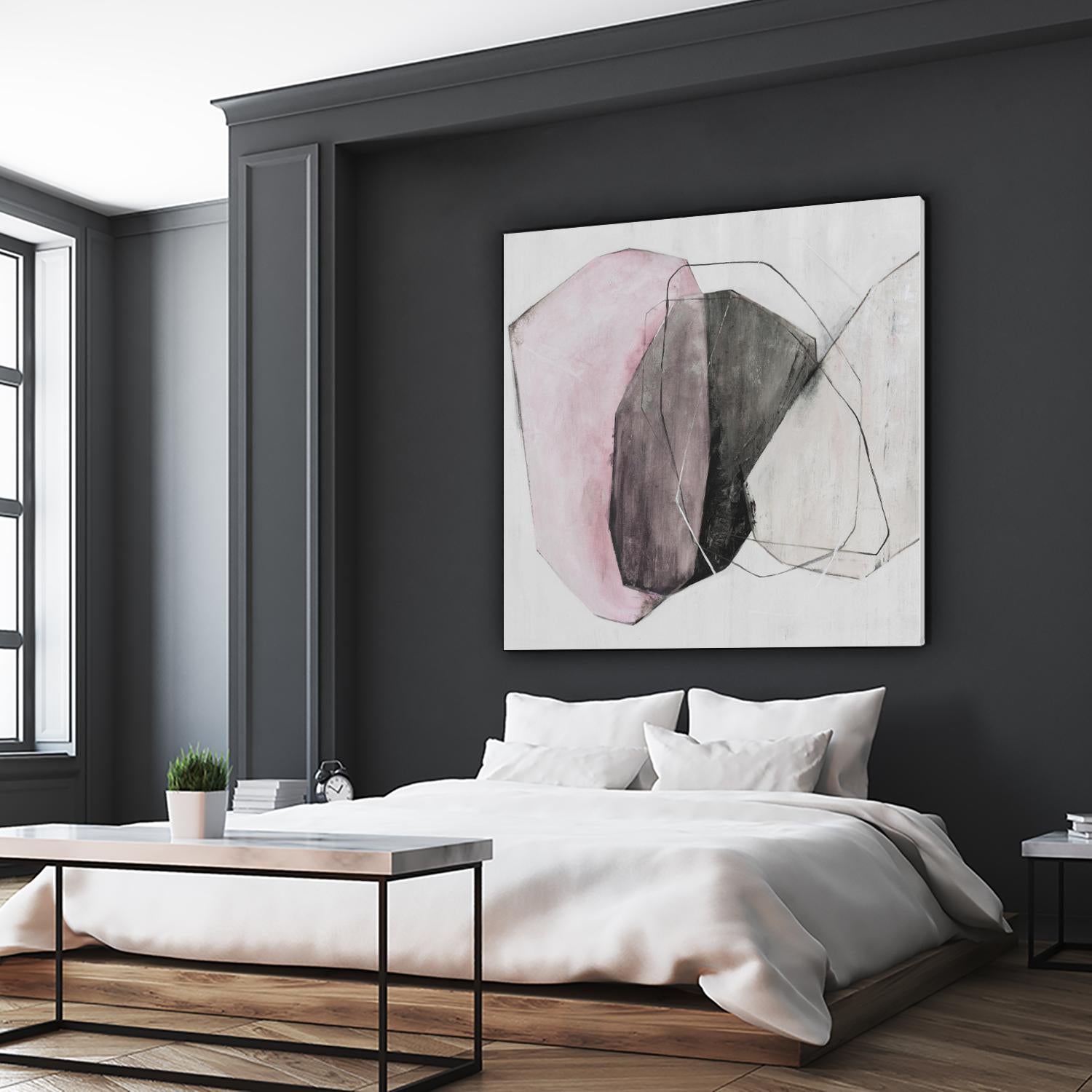 Tickled With Pink by Daleno Art on GIANT ART - pink shapes abstrait