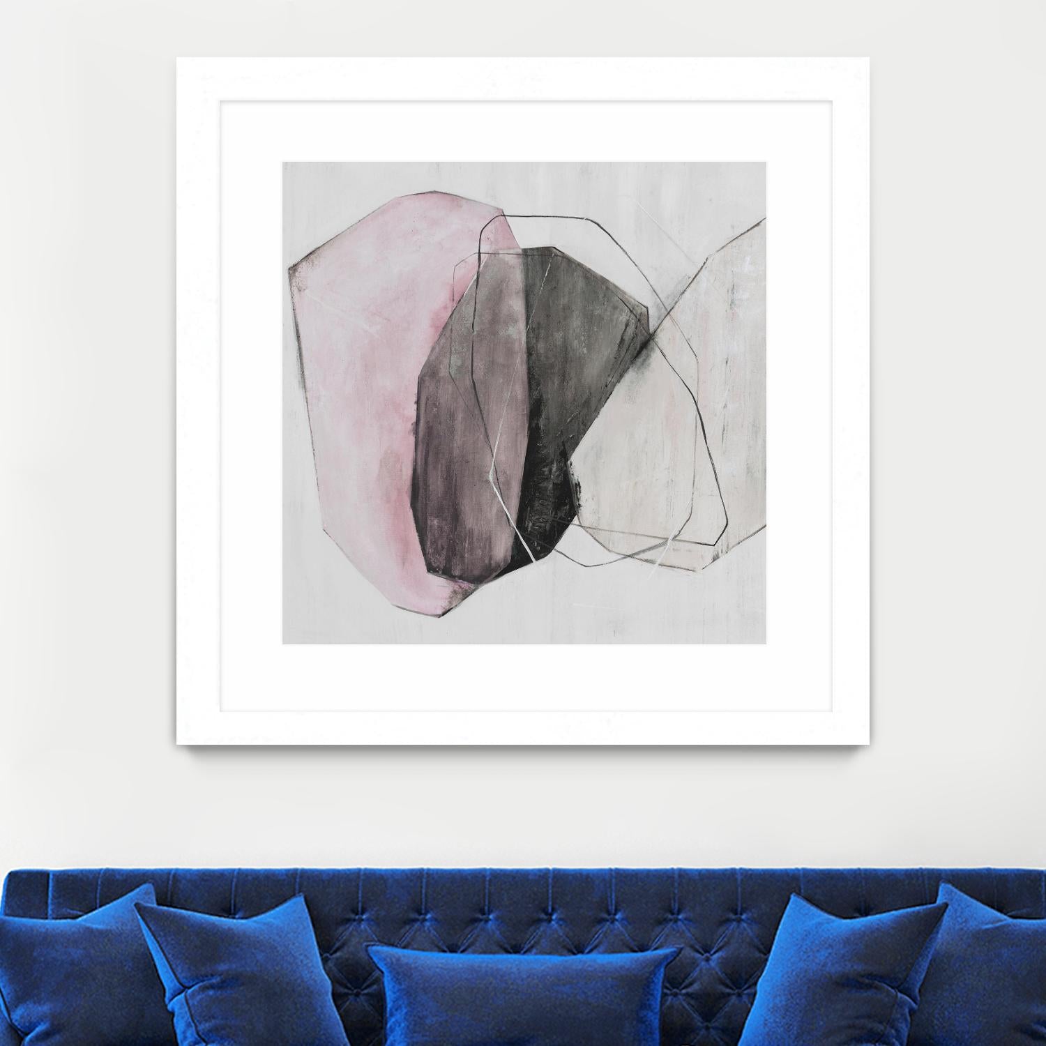 Tickled With Pink by Daleno Art on GIANT ART - pink shapes abstrait