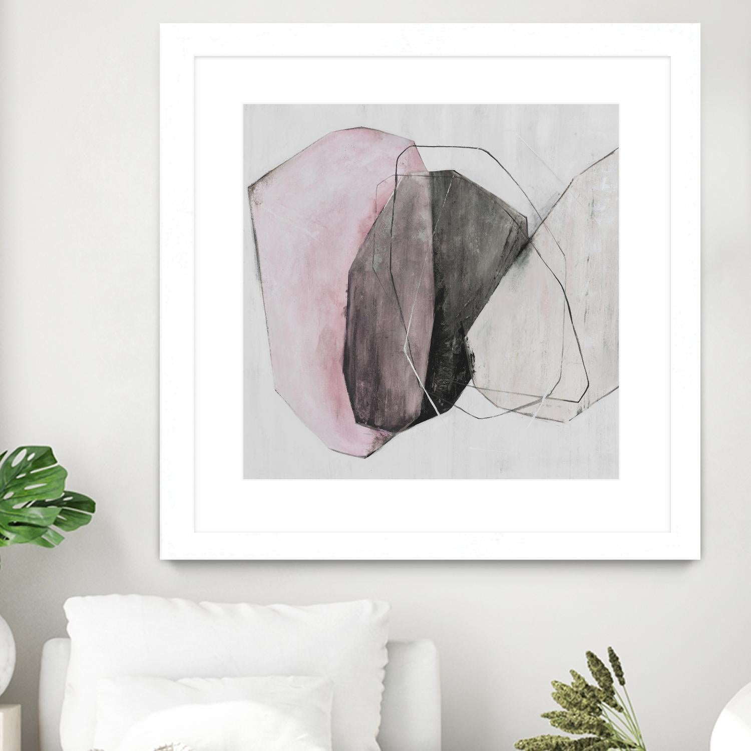 Tickled With Pink by Daleno Art on GIANT ART - pink shapes abstrait