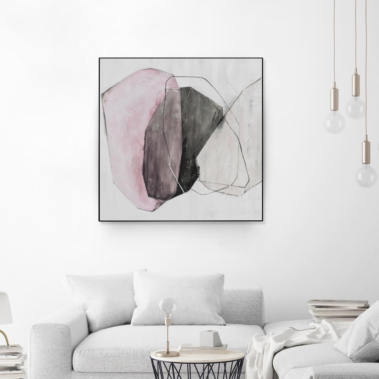 Tickled With Pink by Daleno Art on GIANT ART - pink shapes abstrait
