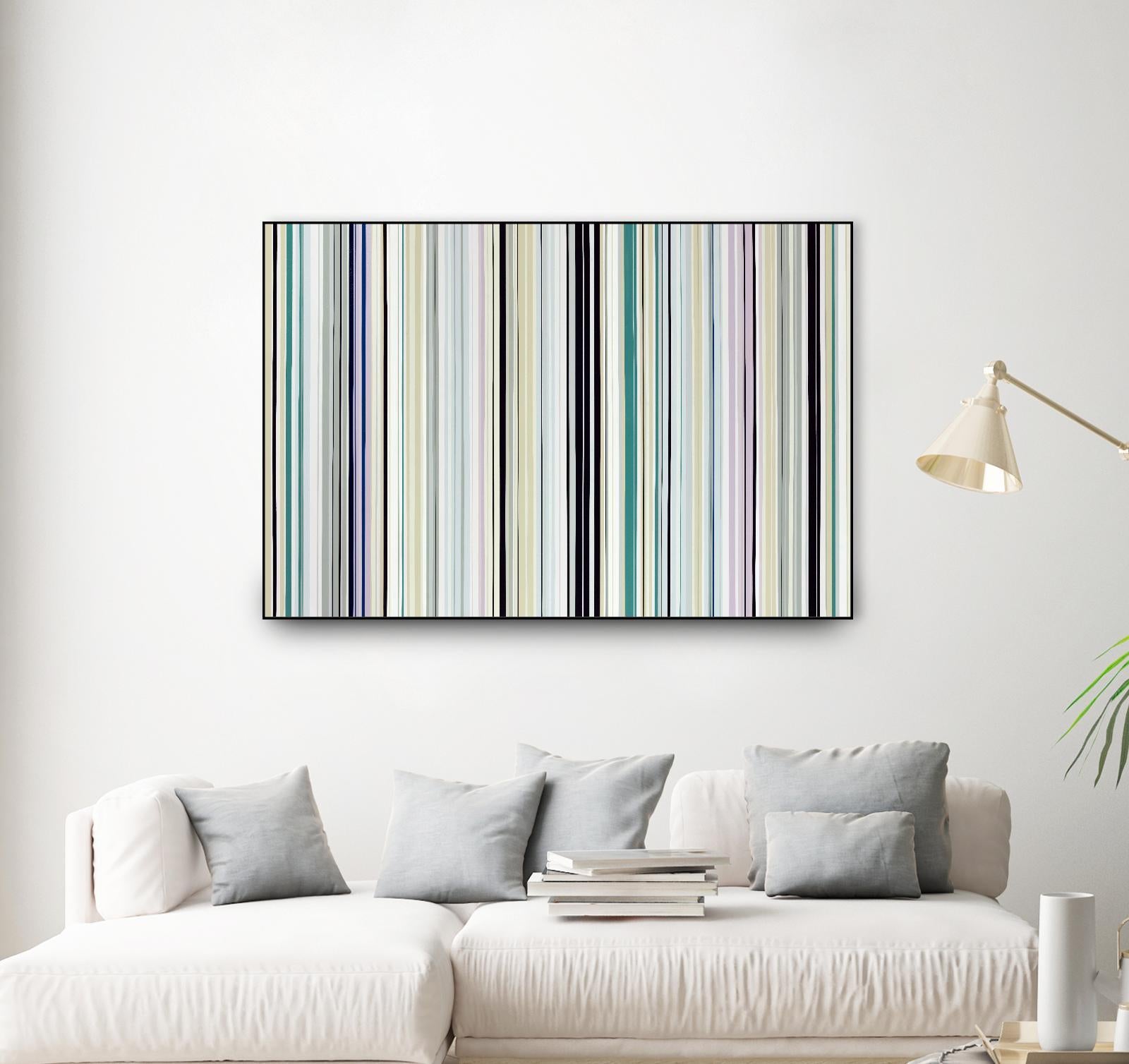 Never Going Straight by Daleno Art on GIANT ART - pink linear stripes