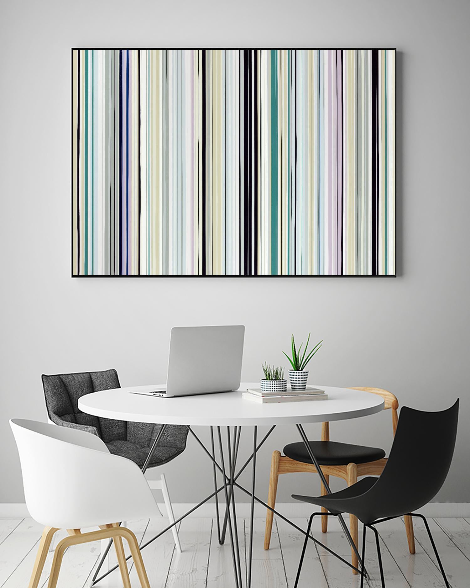 Never Going Straight by Daleno Art on GIANT ART - pink linear stripes